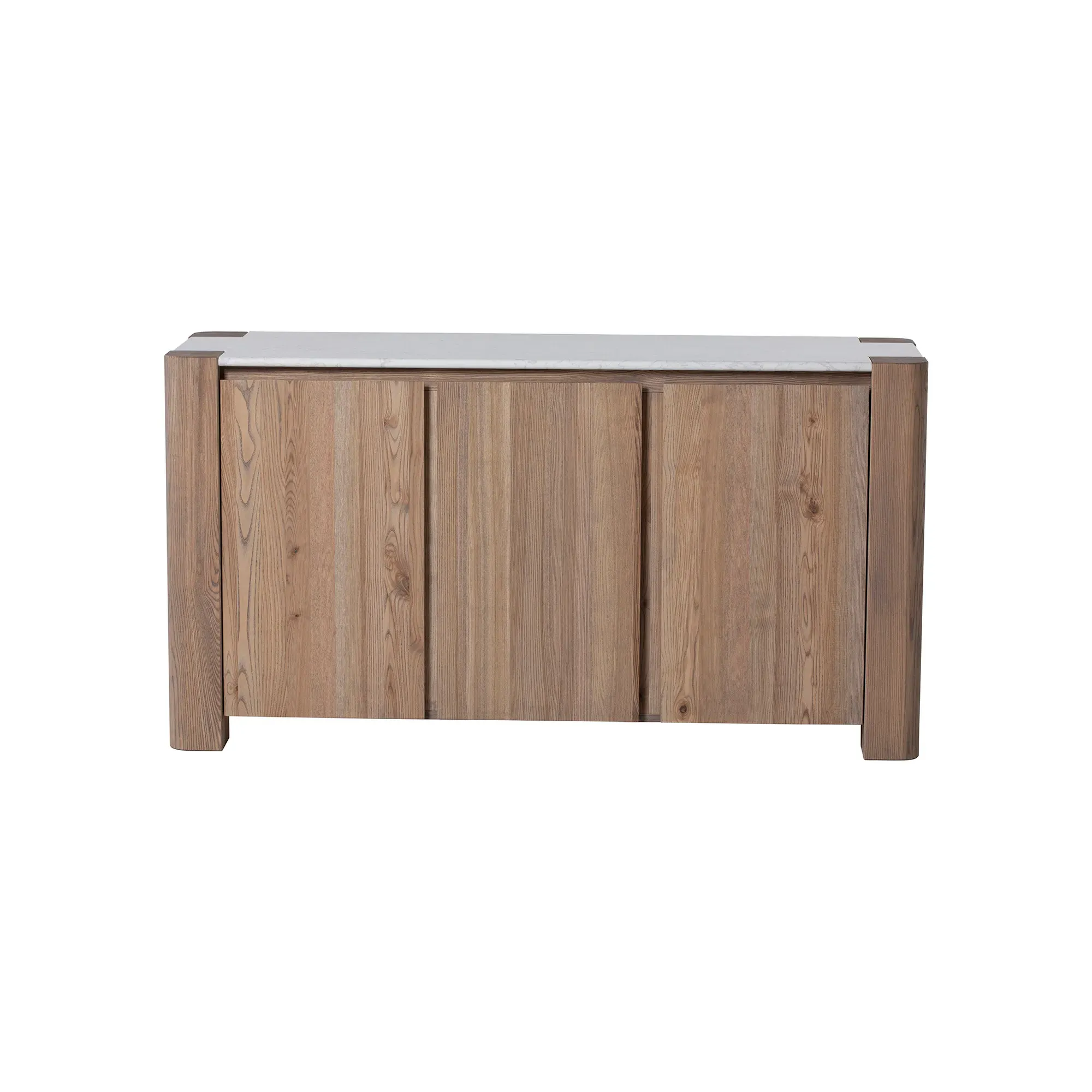 Hickory 3 Door Sideboard - Brown, Ash Wood