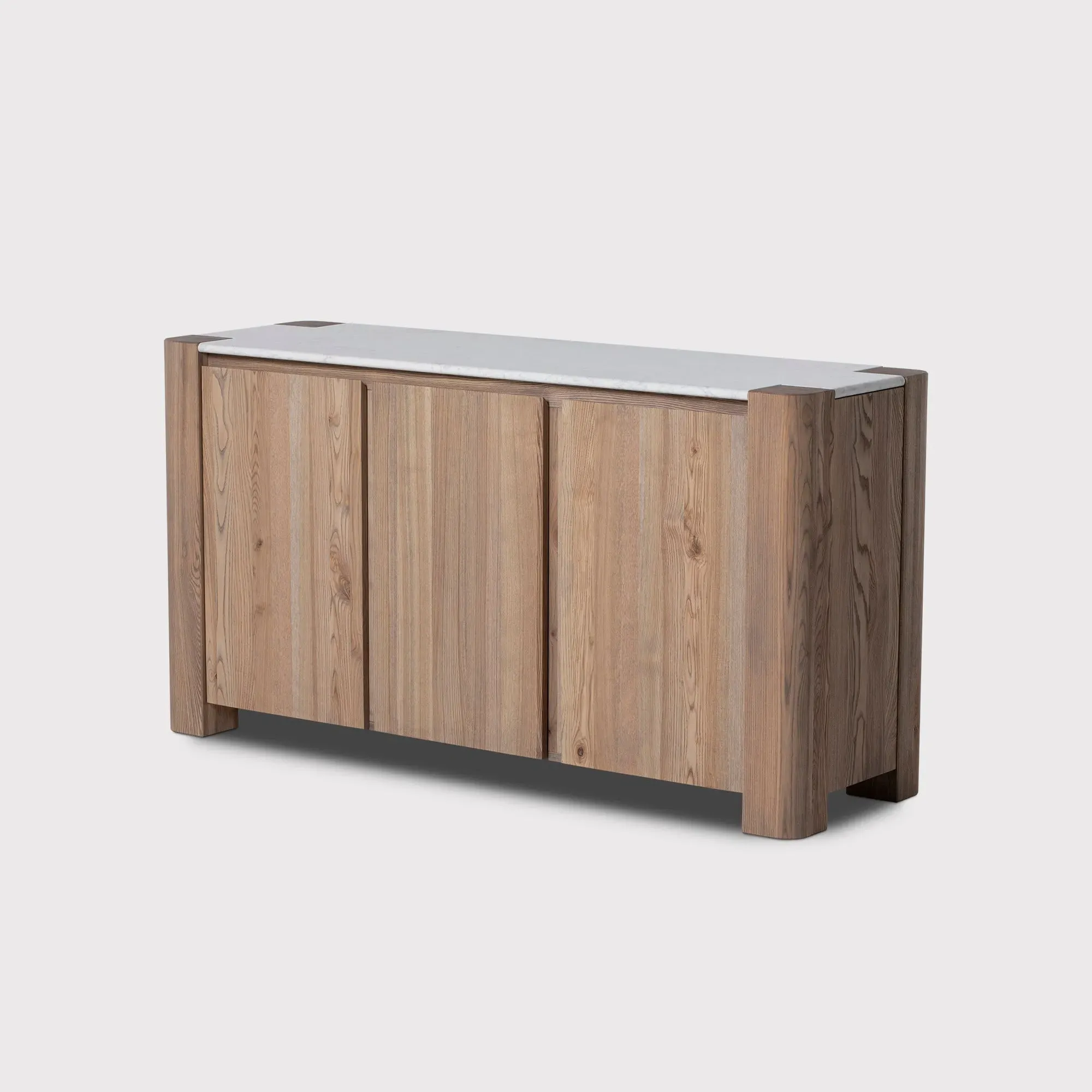 Hickory 3 Door Sideboard - Brown, Ash Wood