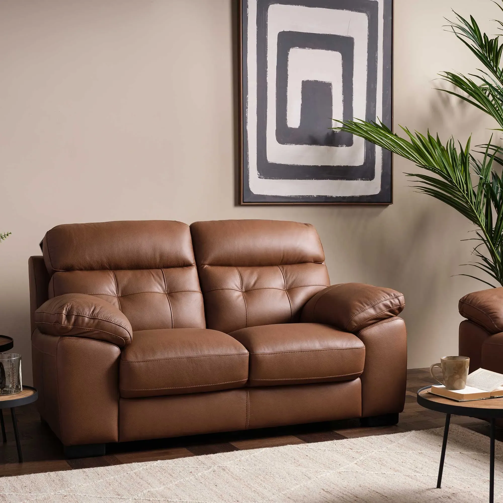 Holborn 2-Seater Sofa - Brown, Leather