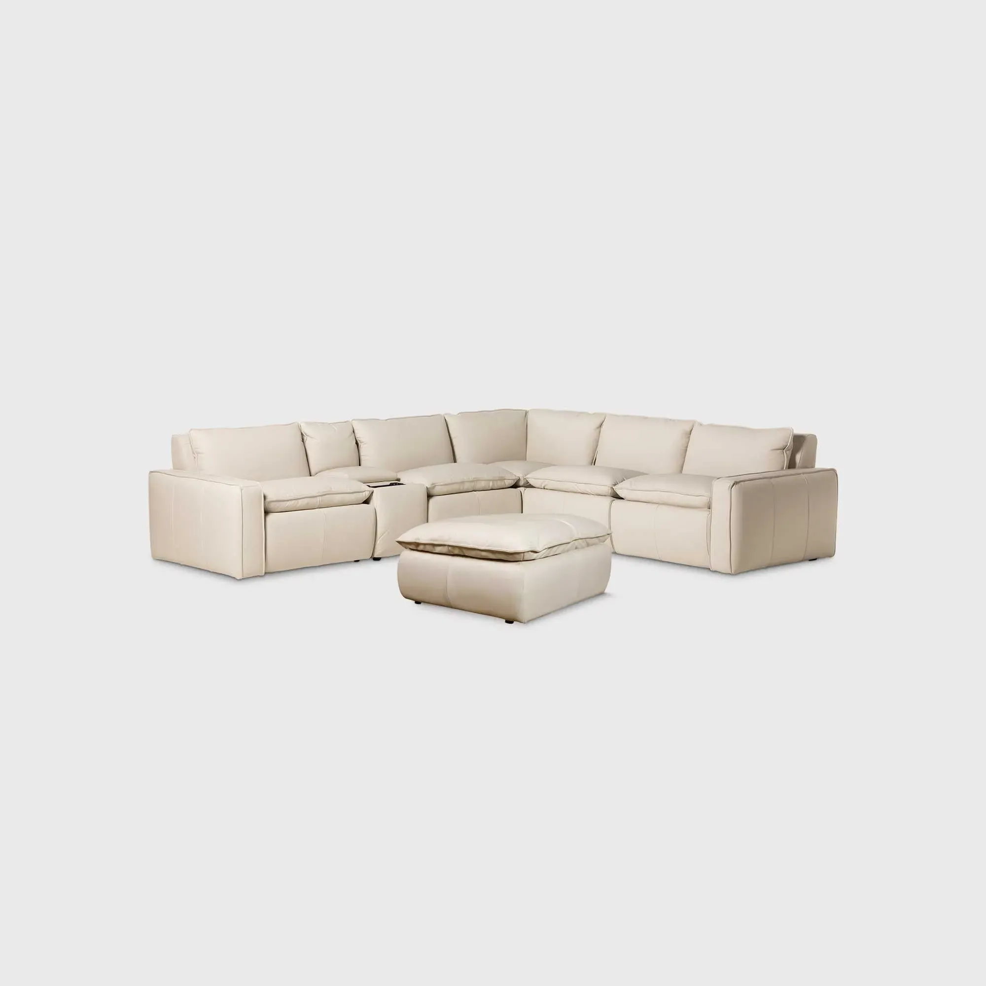 Holloway Corner Modular Sofa & Ottoman - Leather product