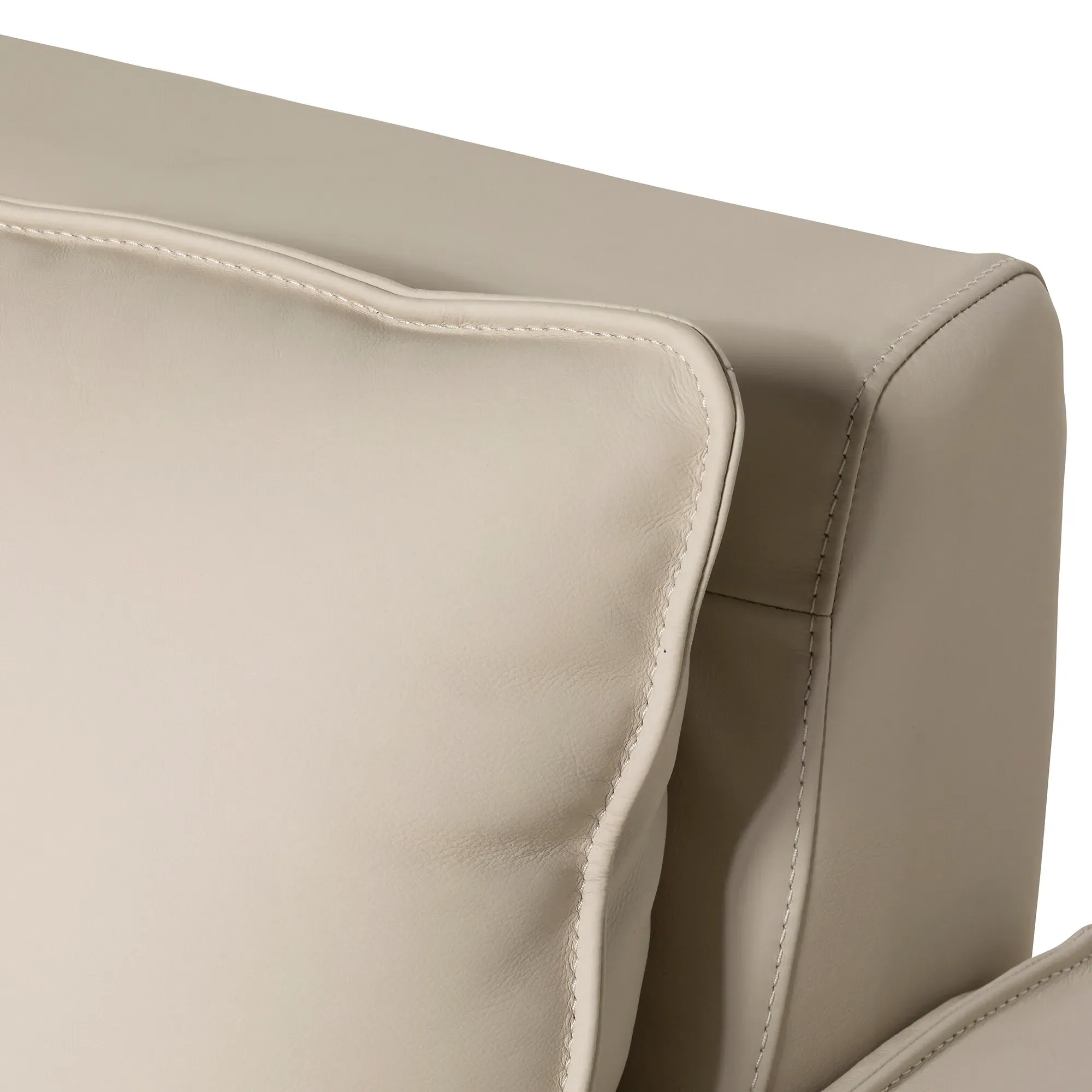 Holloway Swivel Armchair - Neutral, Leather