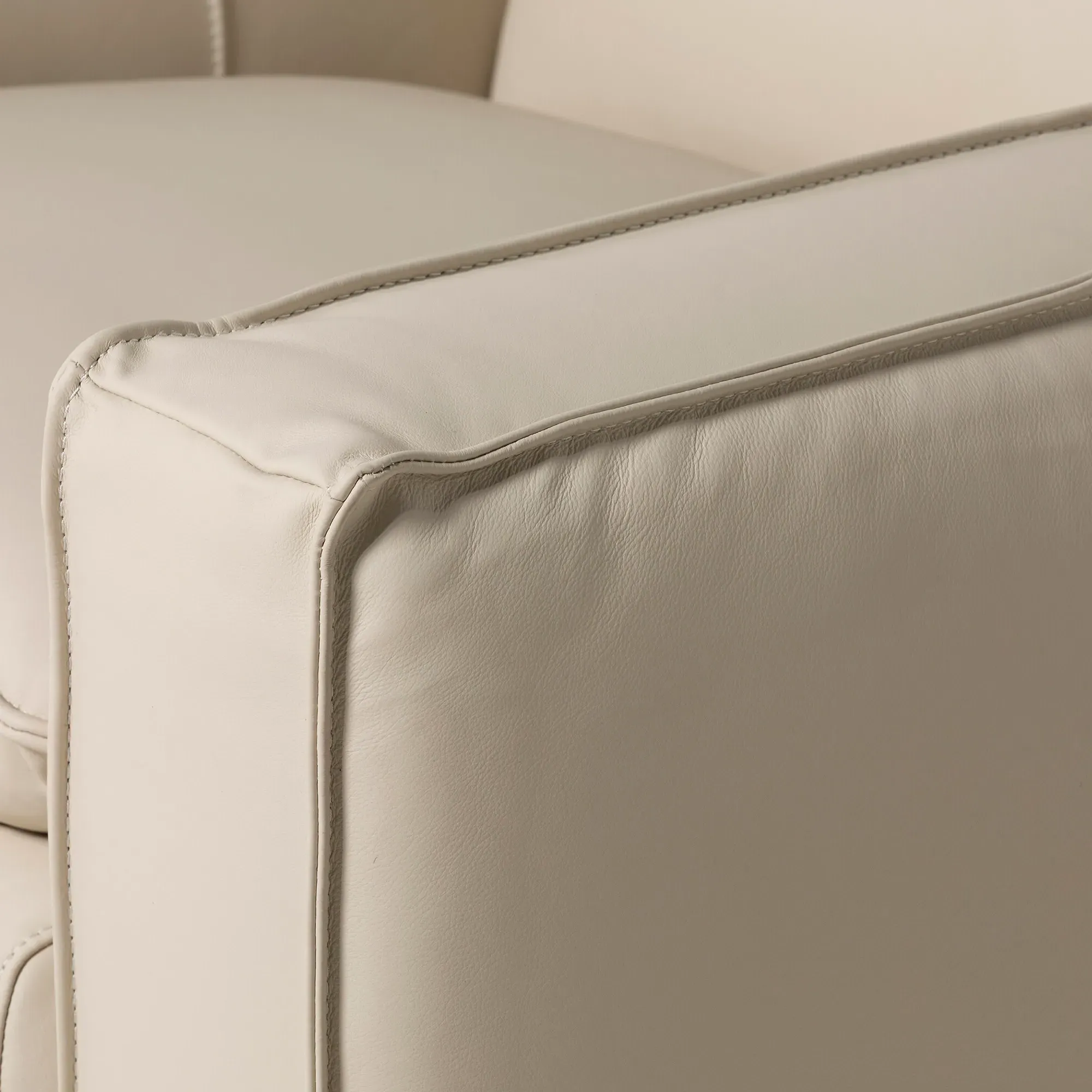 Holloway Swivel Armchair - Neutral, Leather