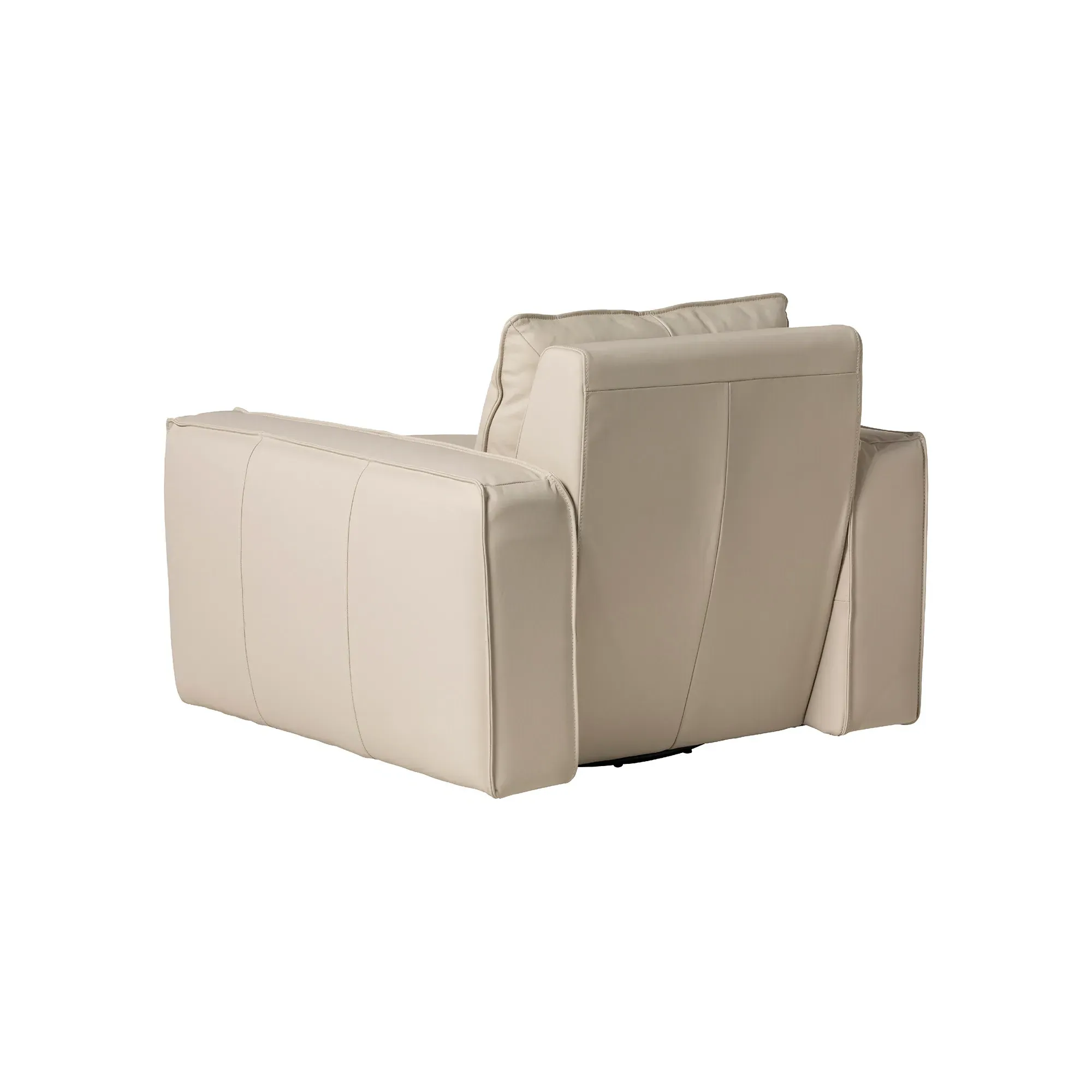 Holloway Swivel Armchair - Neutral, Leather