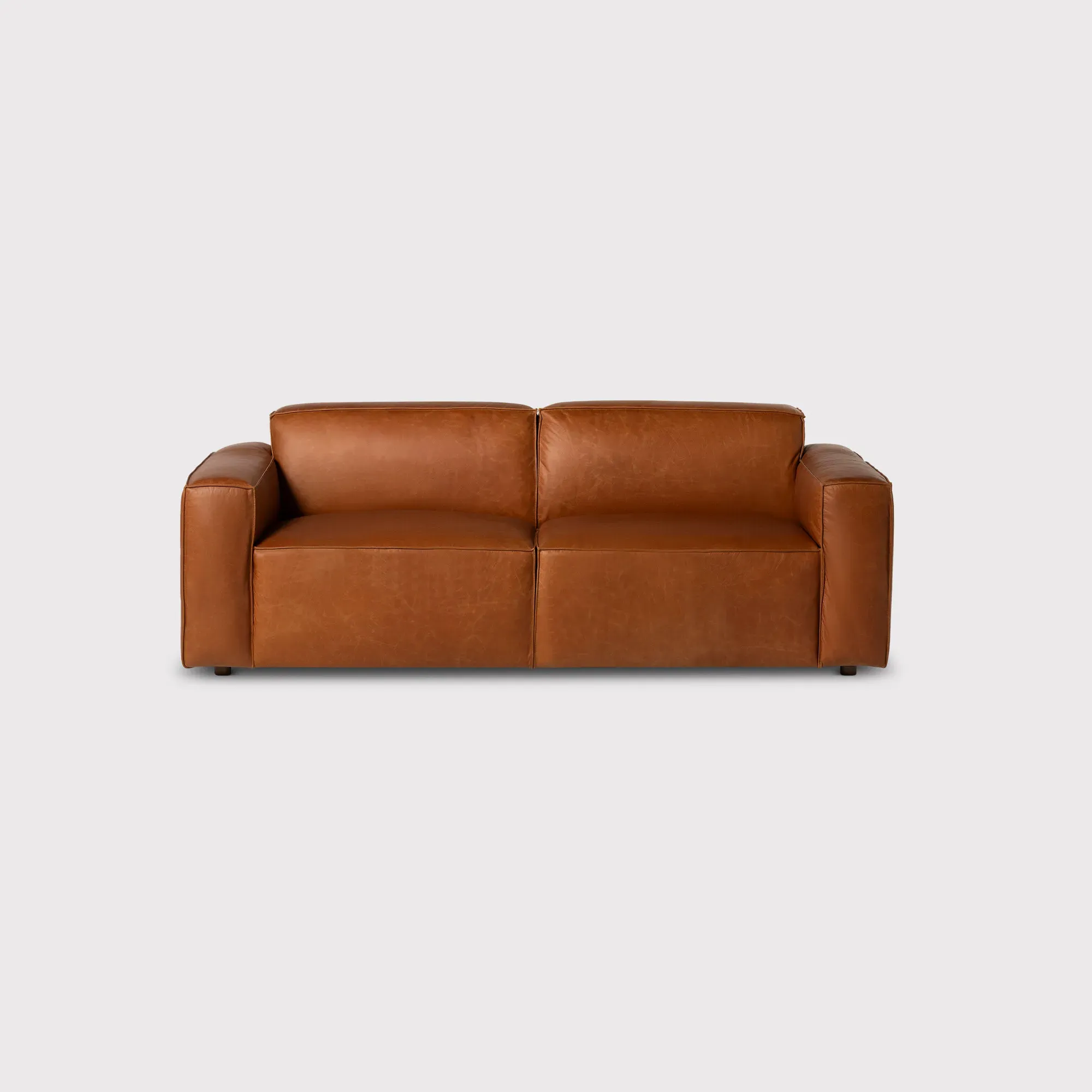 Horne 2-Seater Sofa - Brown, Leather image