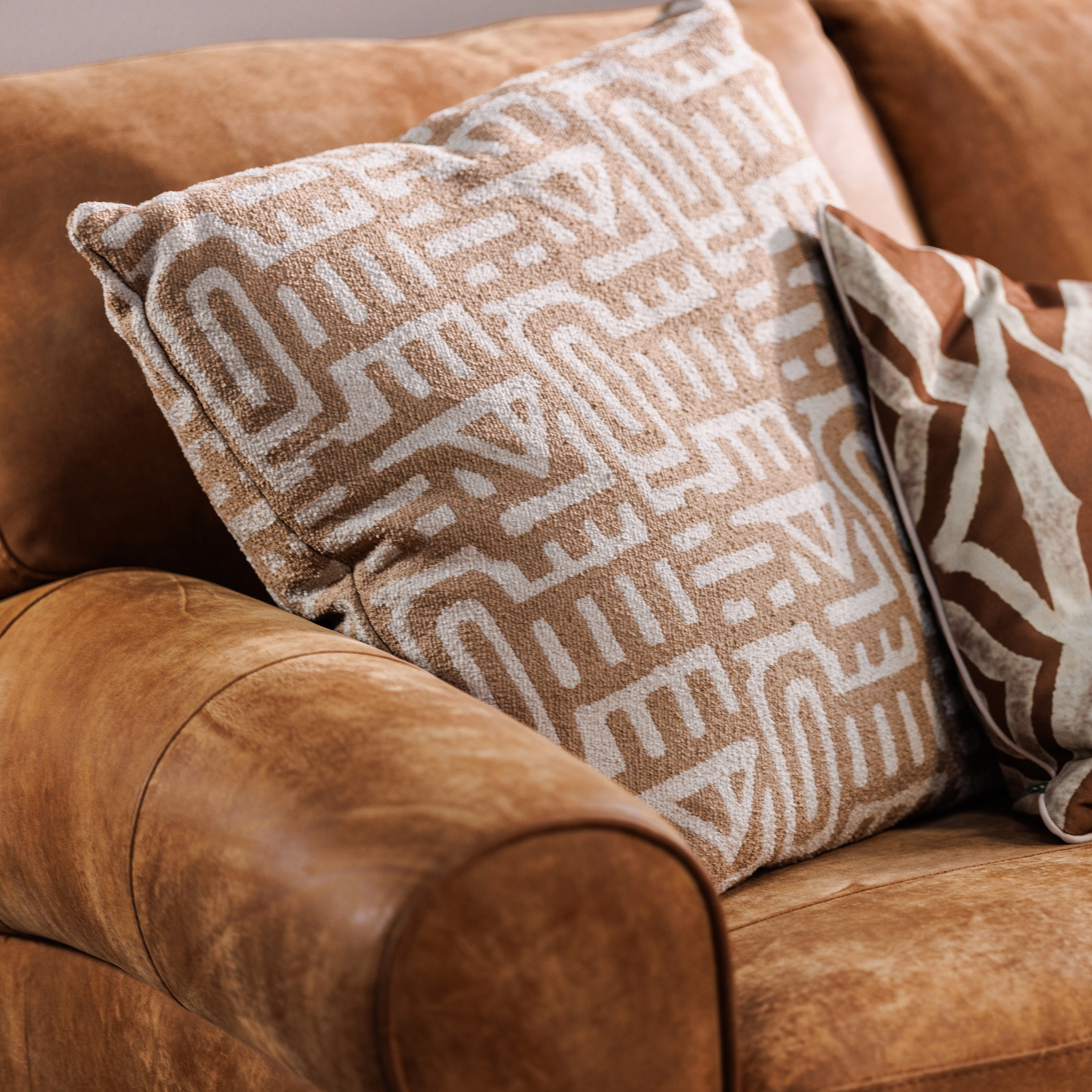 Houston 3-Seater Sofa - Brown, Leather