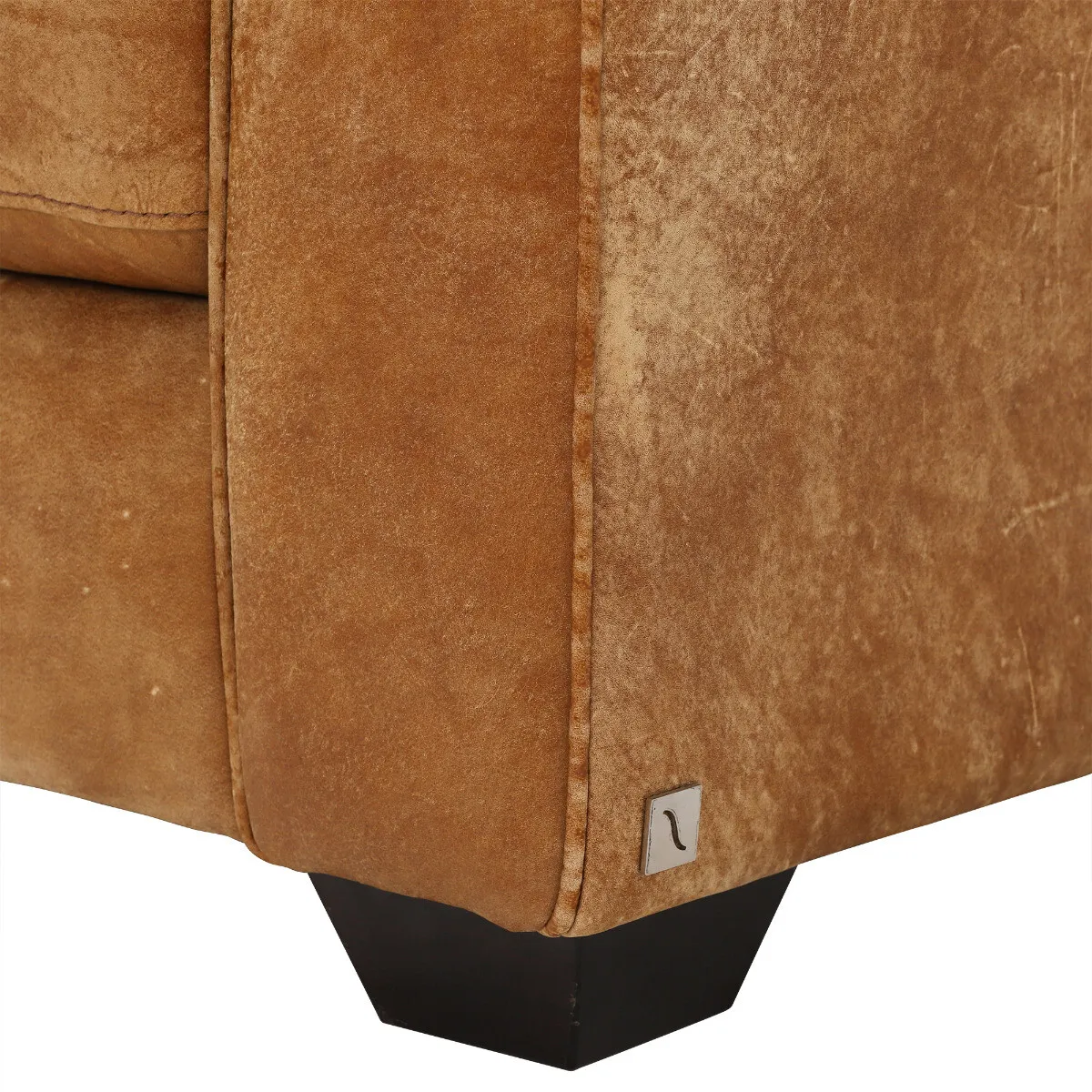 Houston Large Corner RHF Chaise Sofa - Brown, Leather