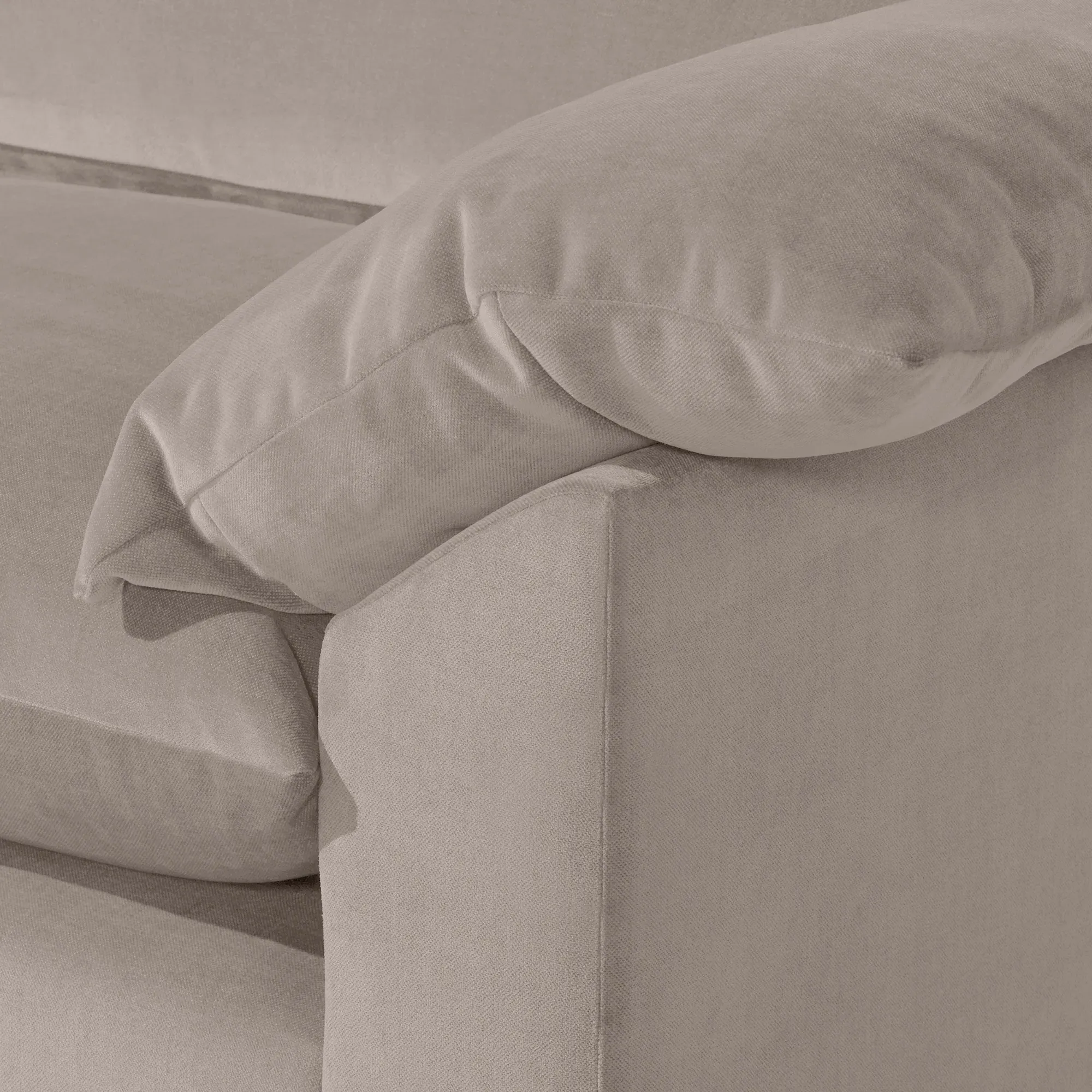 Hoxton Extra Large Sofa - Grey, Fabric