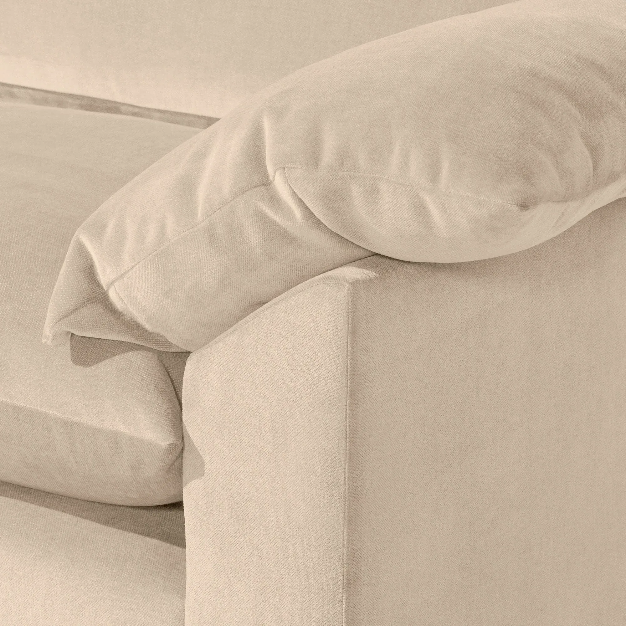 Hoxton Extra Large Sofa - Neutral, Fabric