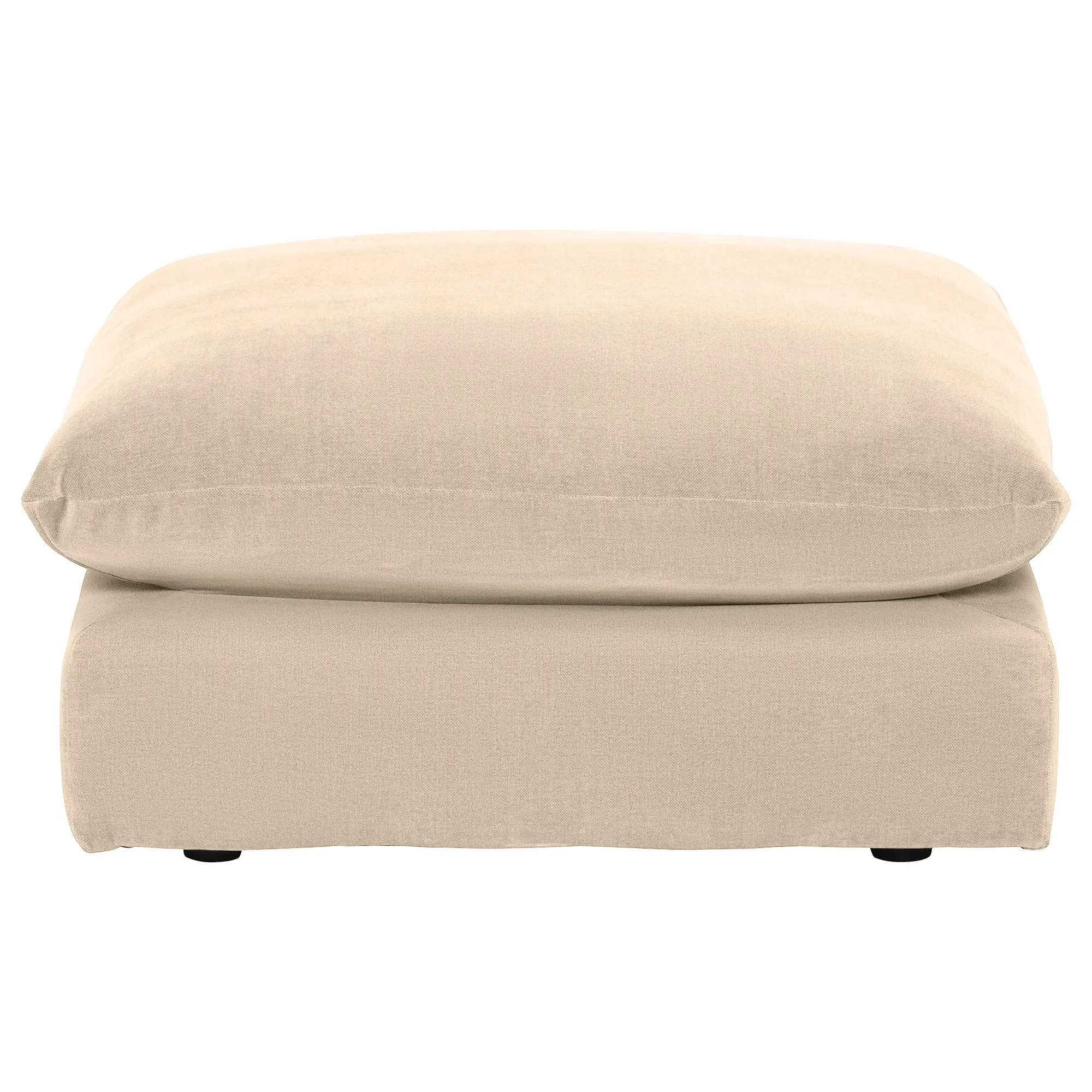 Hoxton Footstool - Neutral, Fabric