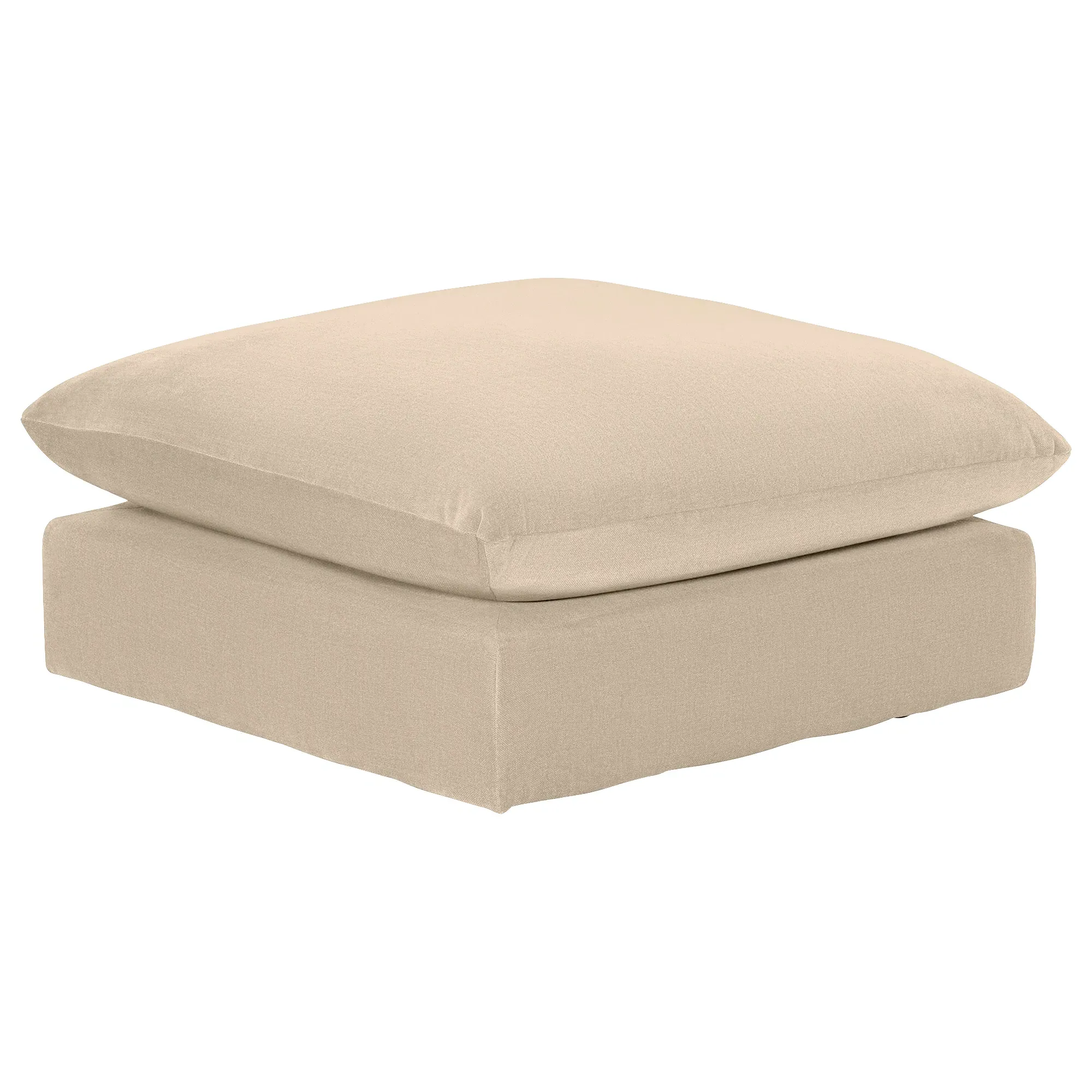 Hoxton Footstool - Neutral, Fabric