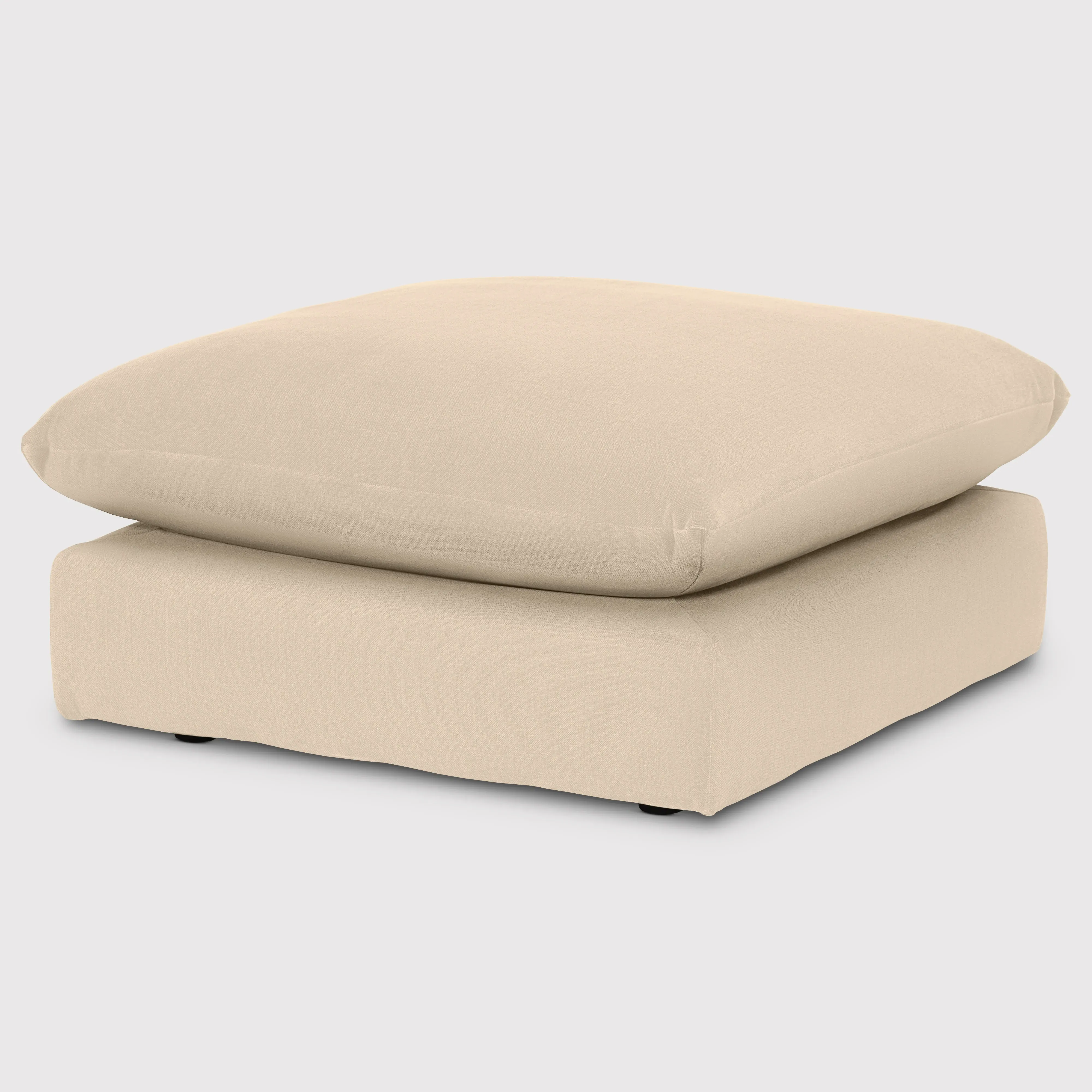 Hoxton Footstool - Neutral, Fabric
