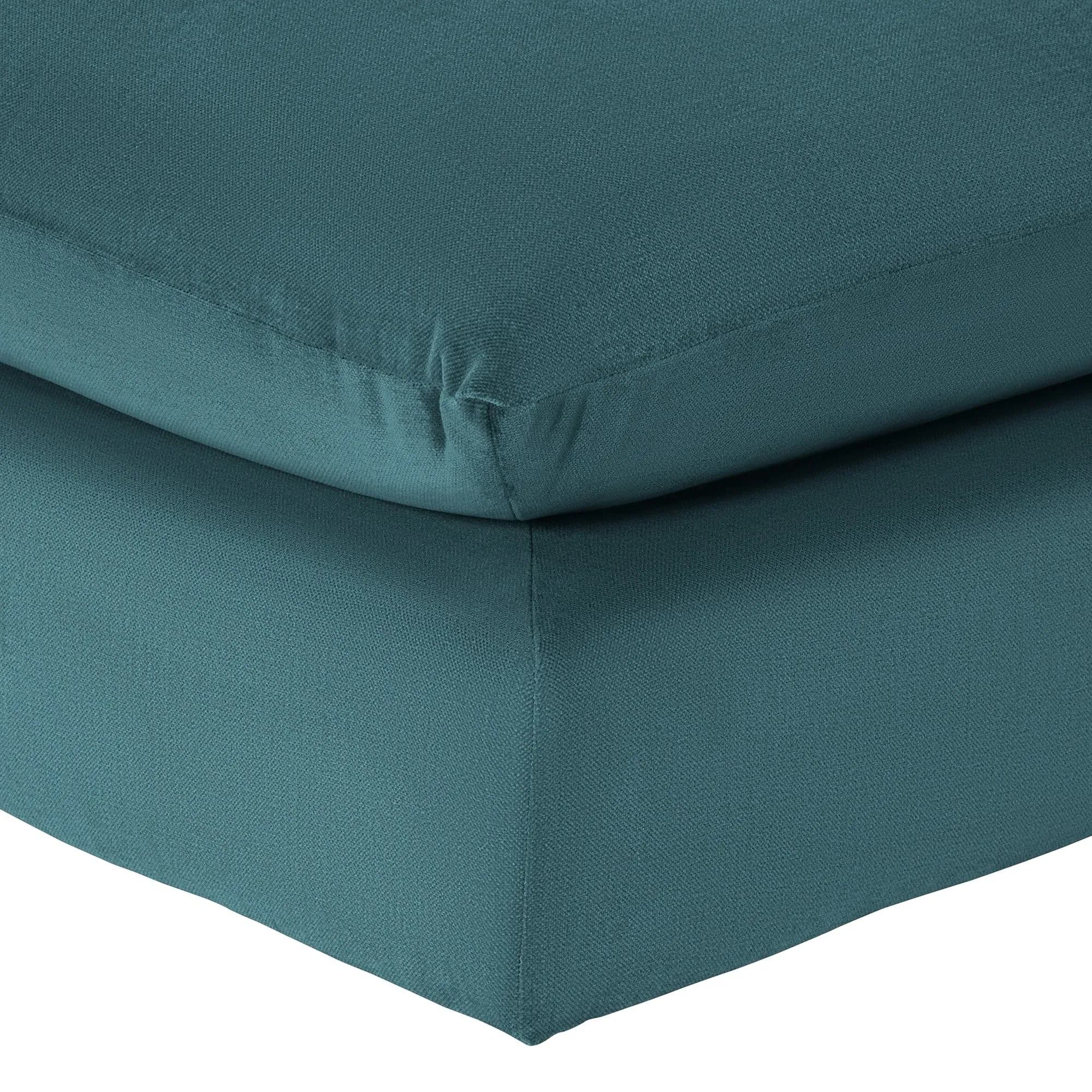Hoxton Footstool - Teal, Fabric