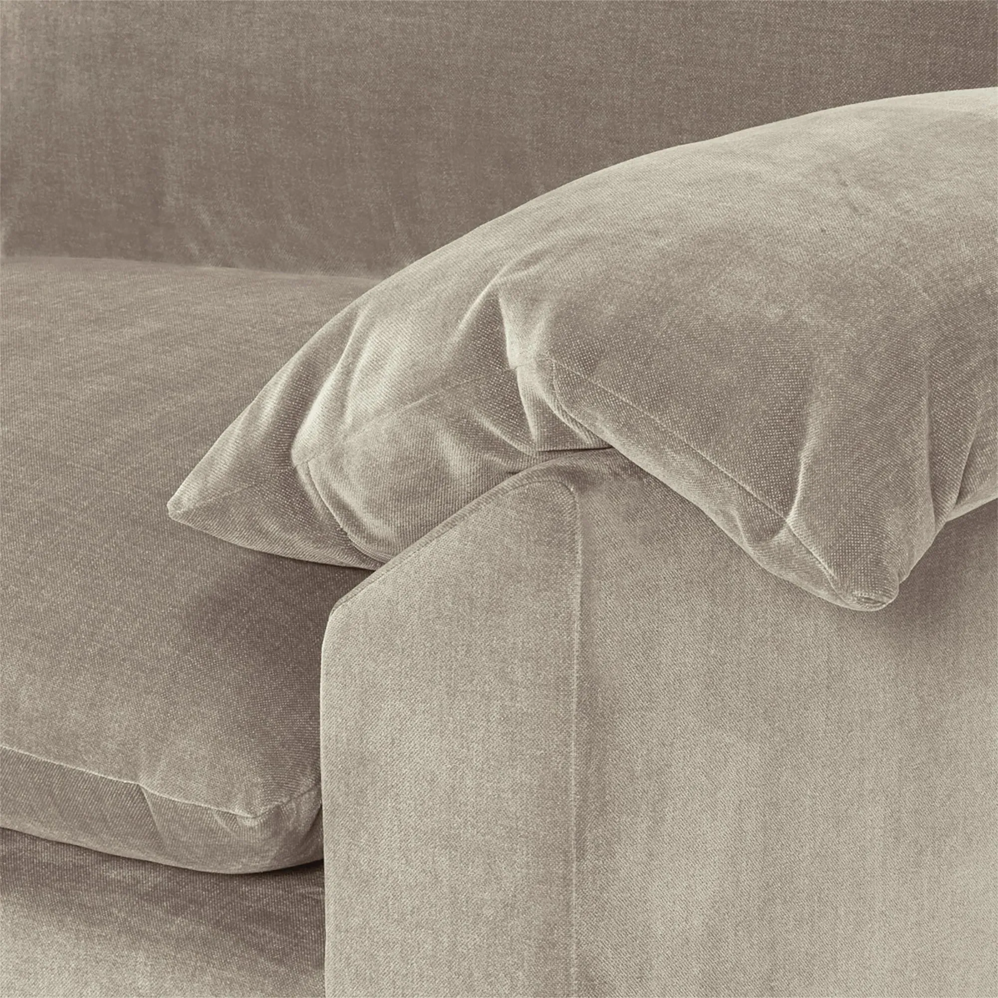 Hoxton Large Sofa - Grey, Fabric