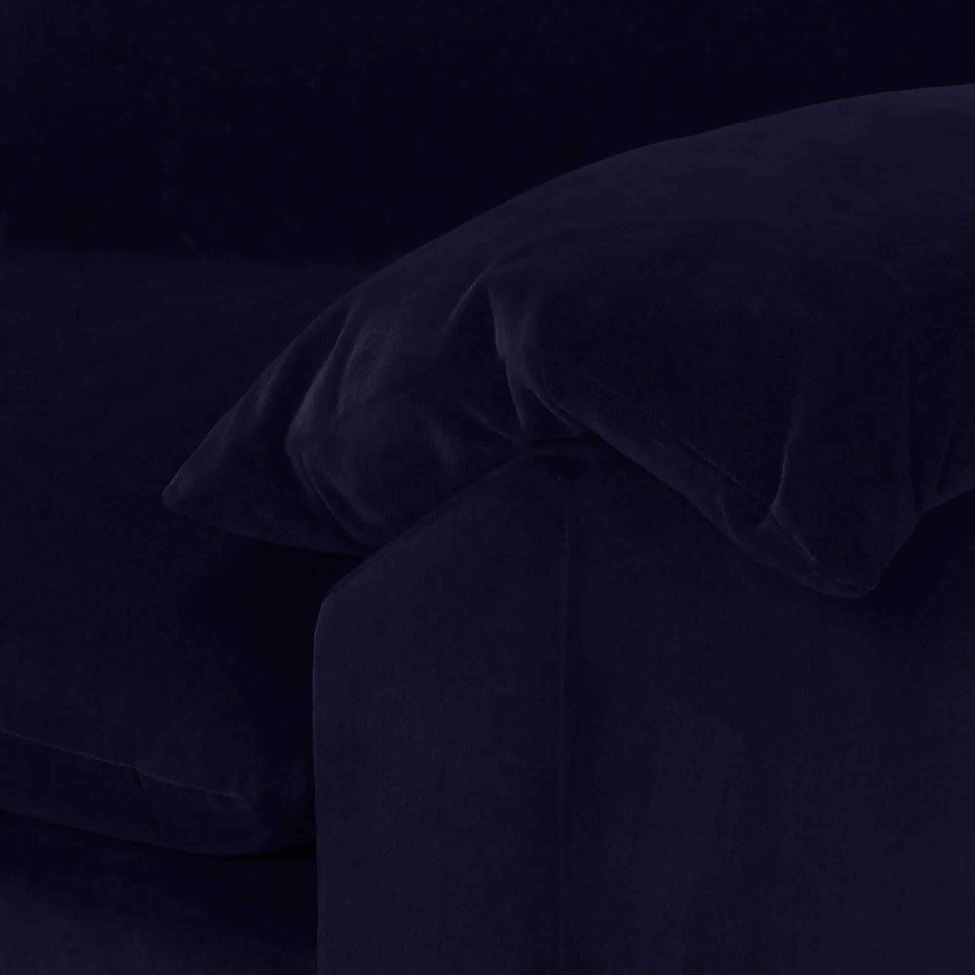 Hoxton Large Sofa - Navy, Fabric