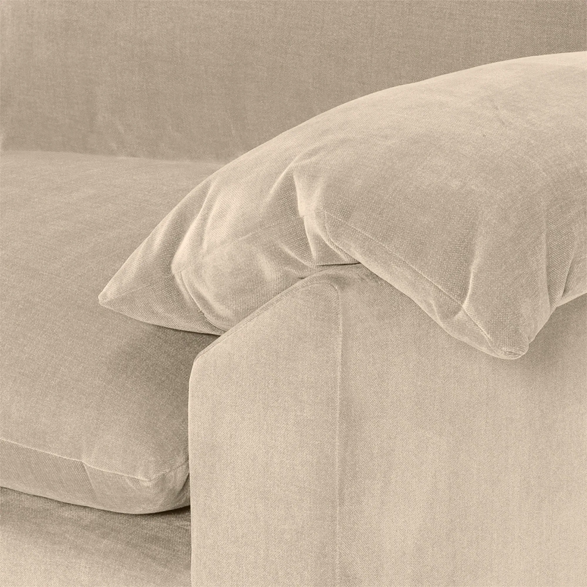 Hoxton Large Sofa - Neutral, Fabric