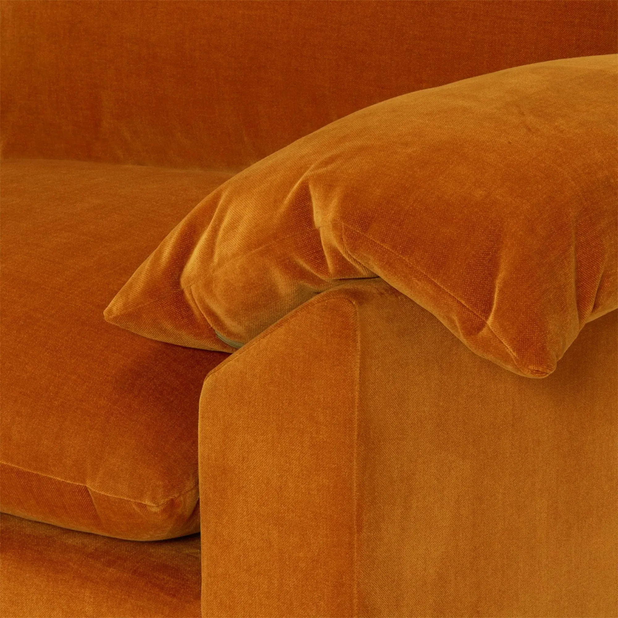 Hoxton Large Sofa - Orange, Fabric