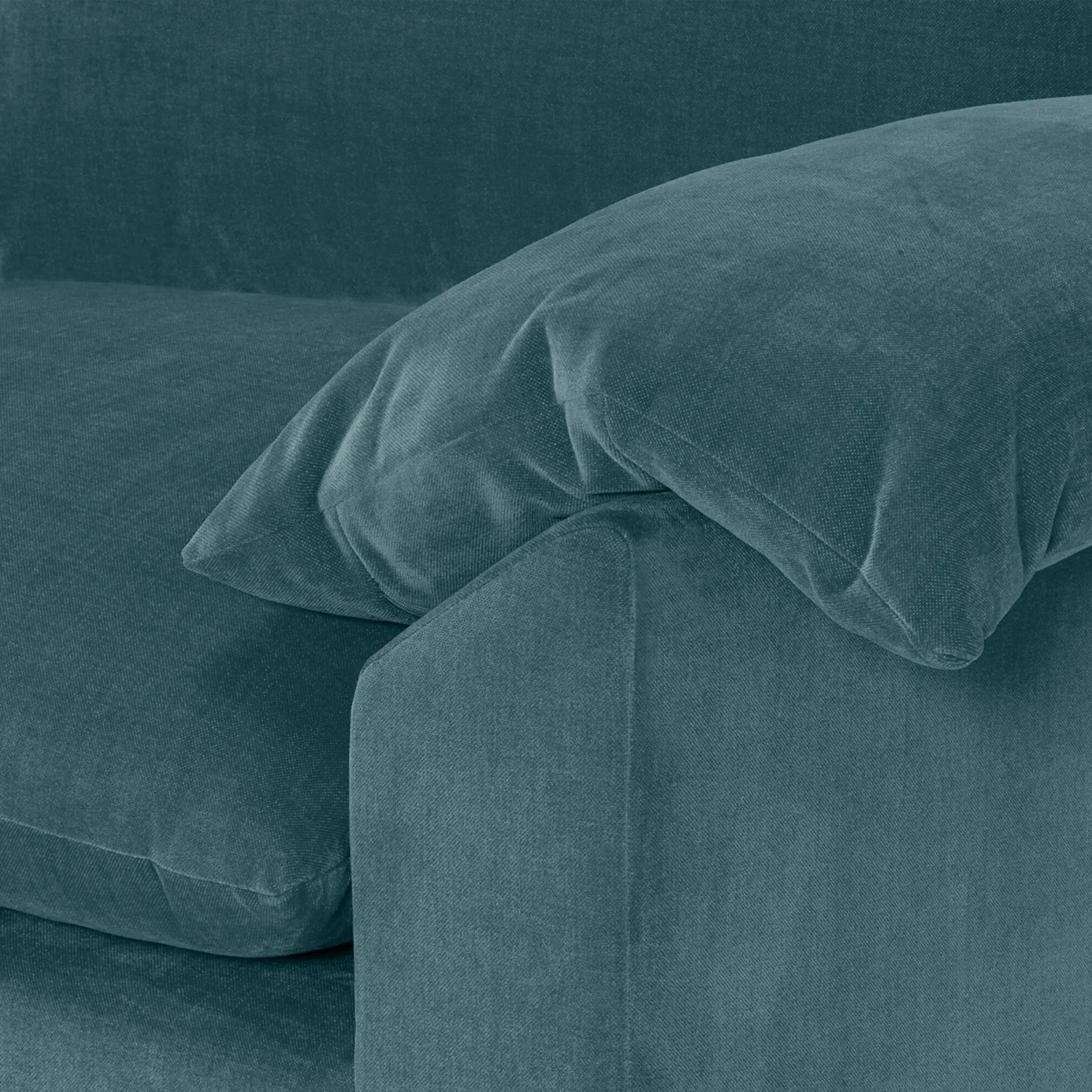 Hoxton Large Sofa - Teal, Fabric