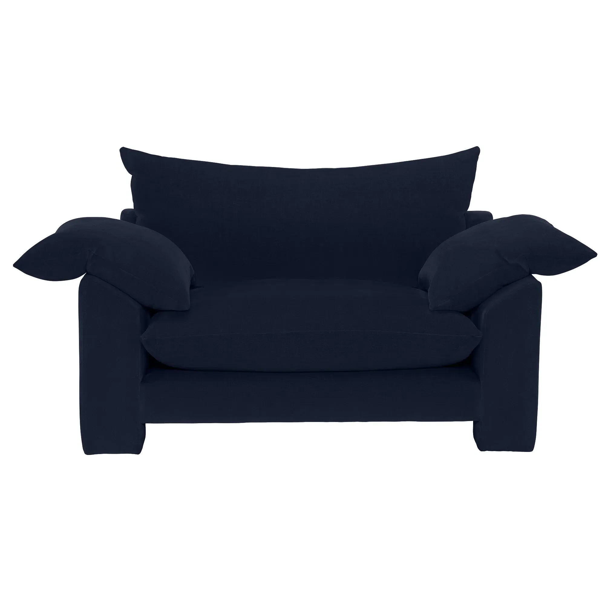Hoxton Snuggler Chair - Navy, Velvet