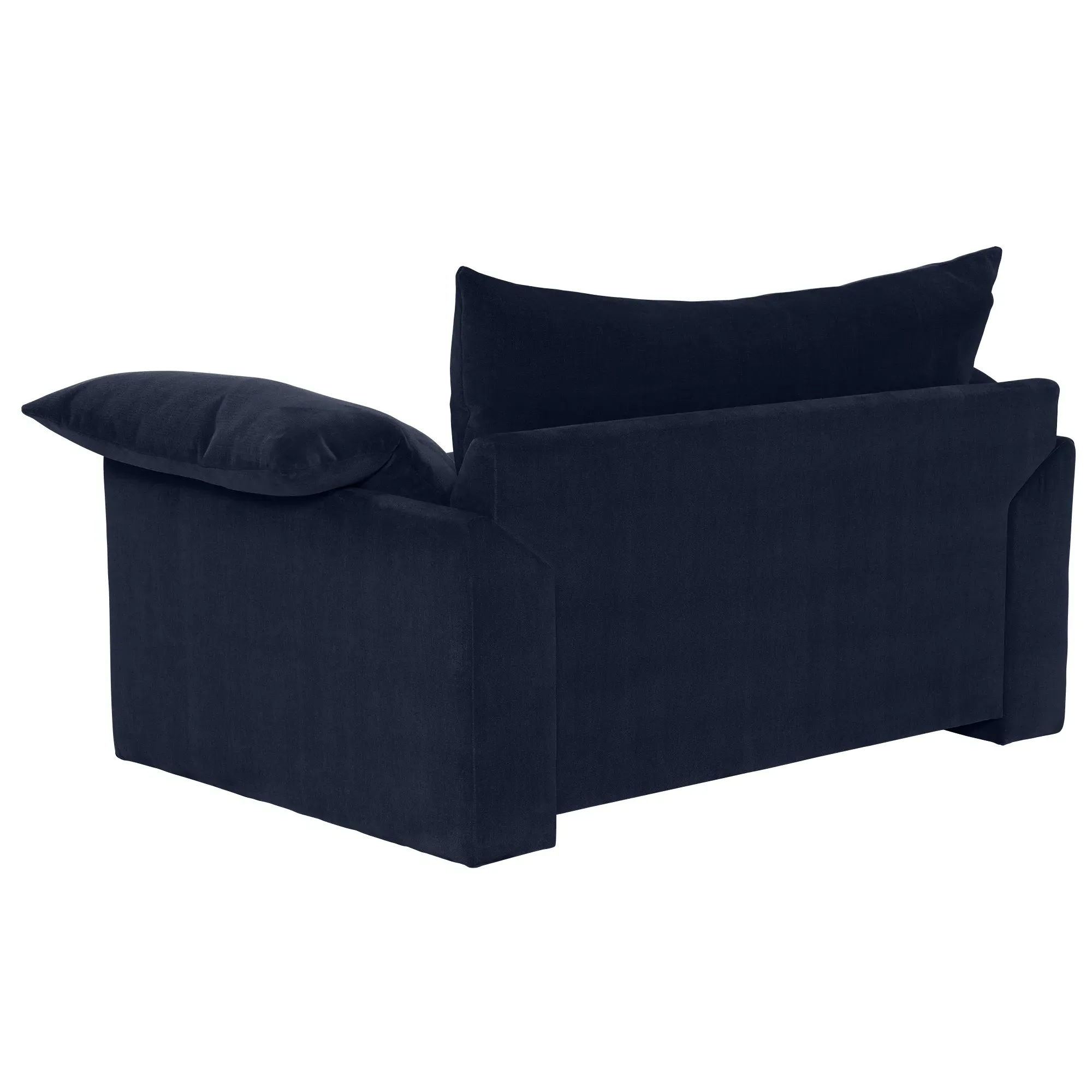 Hoxton Snuggler Chair - Navy, Velvet