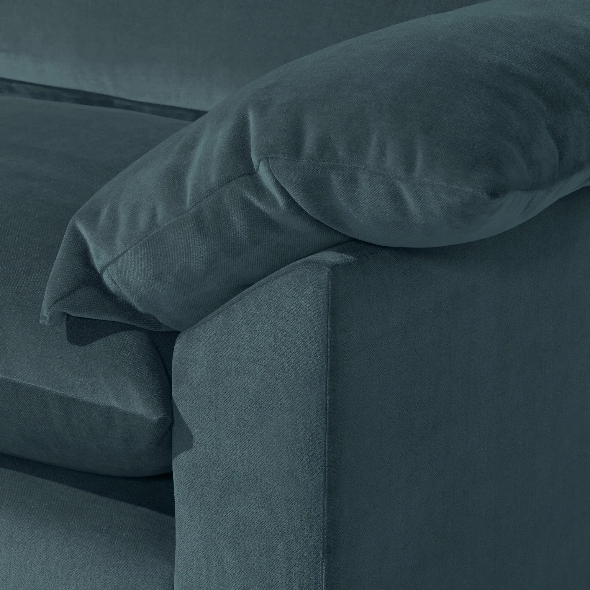 Hoxton Snuggler Chair - Teal, Velvet