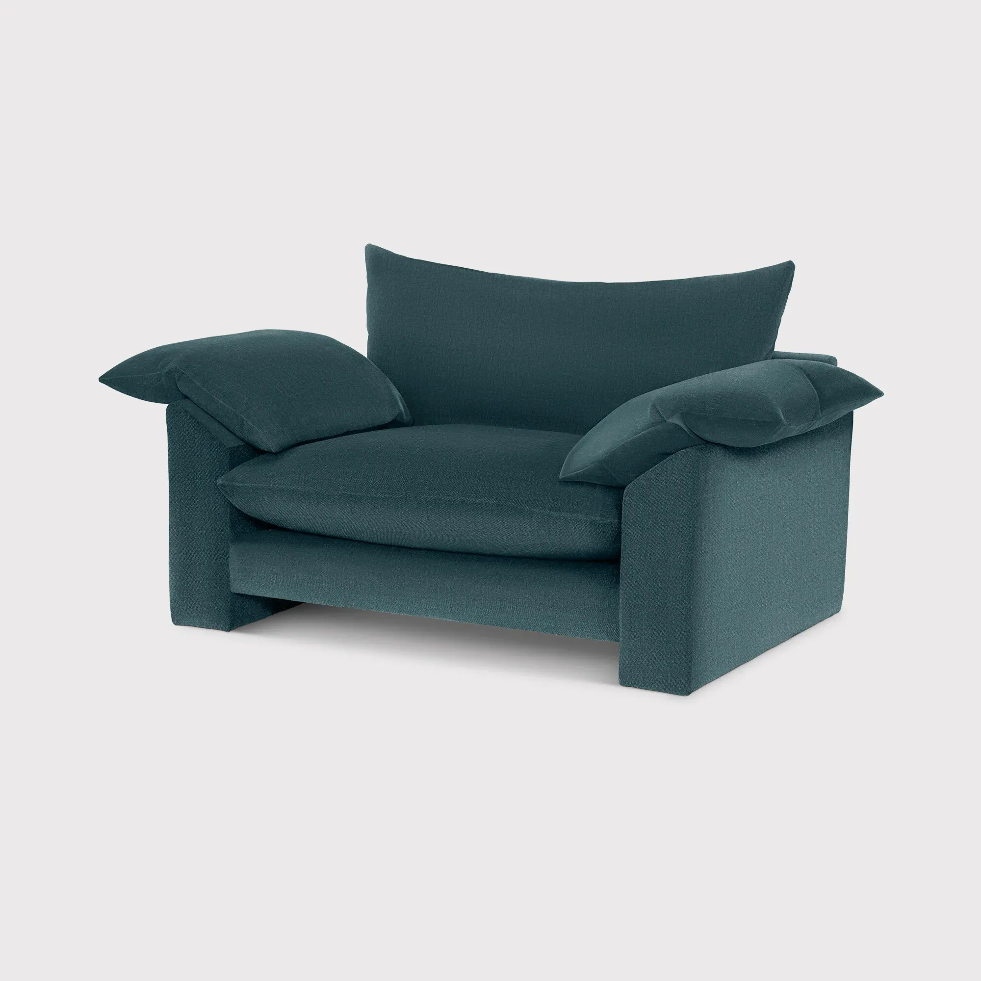 Hoxton Snuggler Chair - Teal, Velvet
