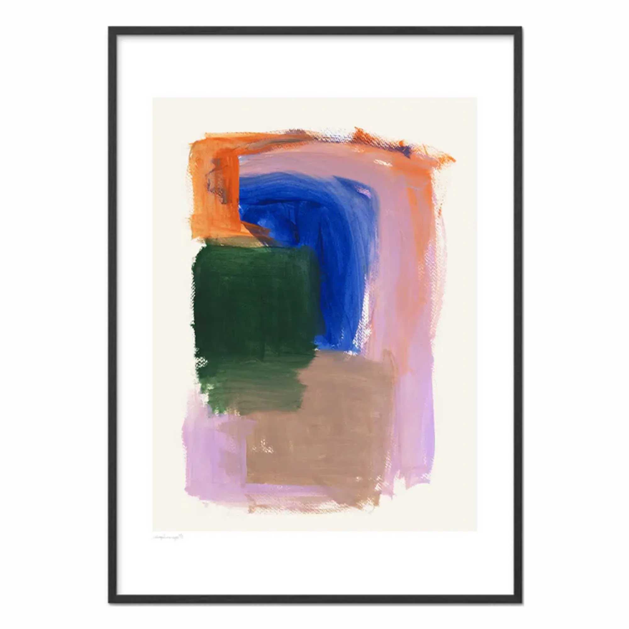 Improvise Square Framed Print - Wood, Glass product