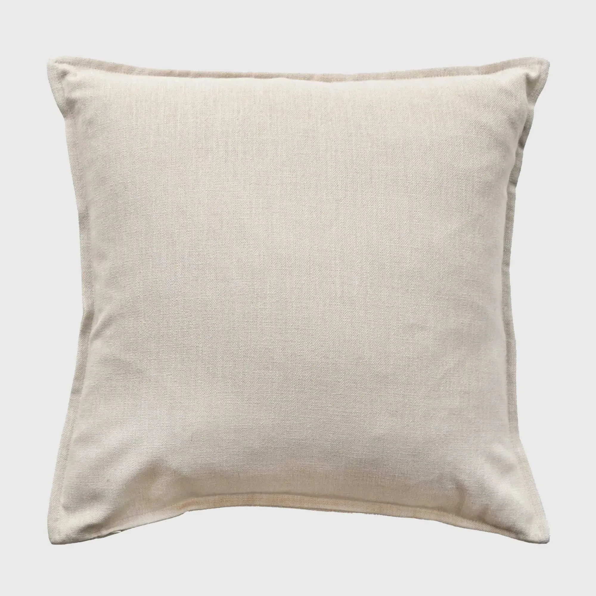 Ivory Border Square Cushion - Neutral, Polyester image