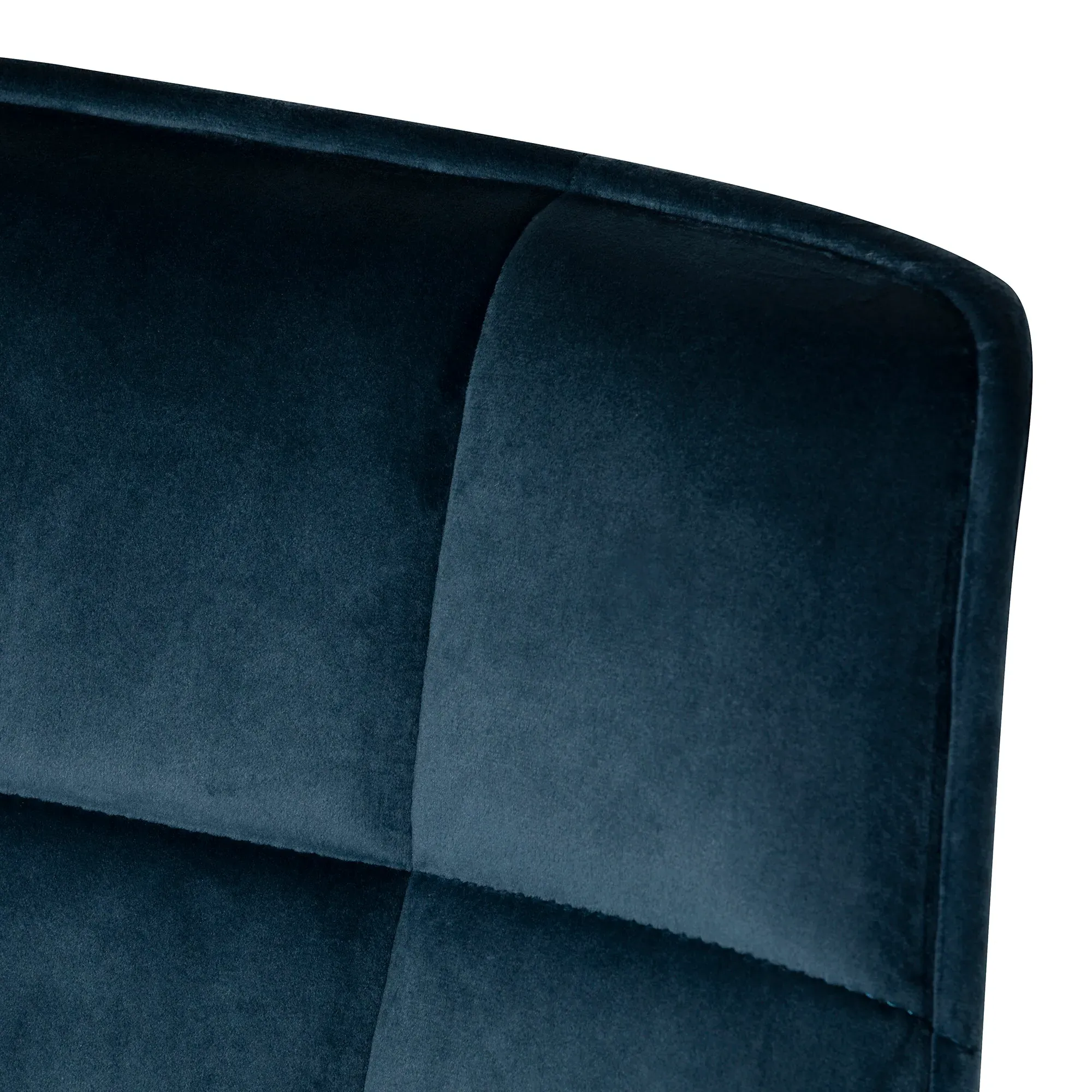 Jasper Dining Chair with Arms - Blue, Velvet