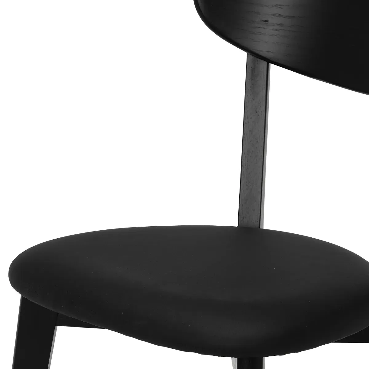 Jessa Pero Dining Chair - Black, Faux Leather