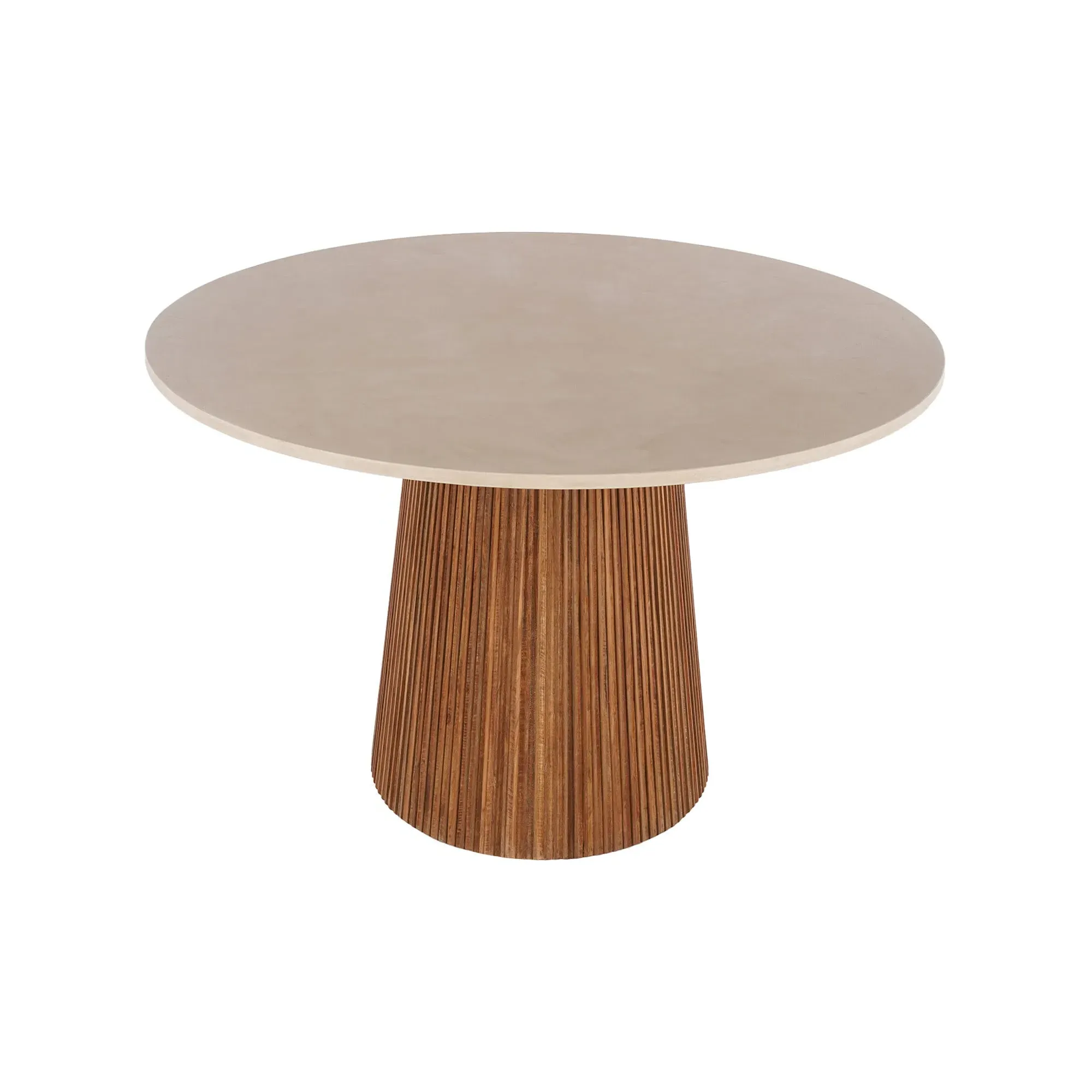 Jett Round Dining Table - Neutral, Wood