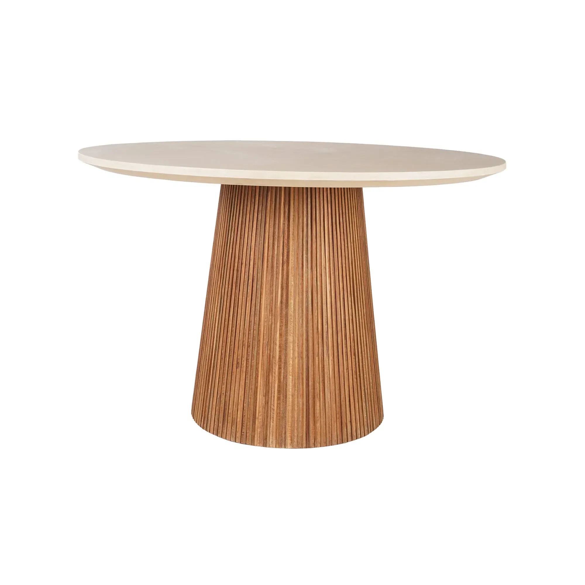 Jett Round Dining Table - Neutral, Wood
