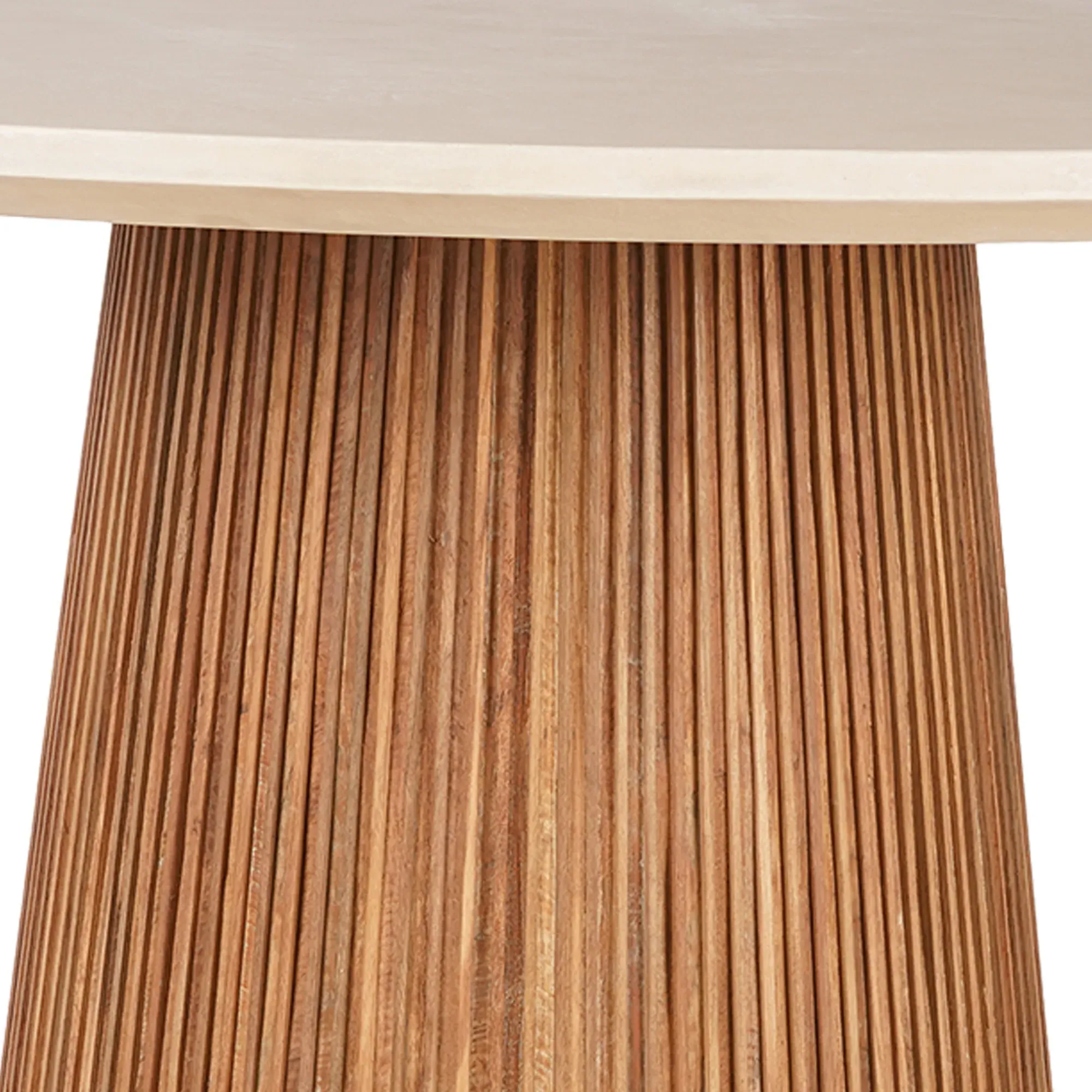 Jett Round Dining Table - Neutral, Wood