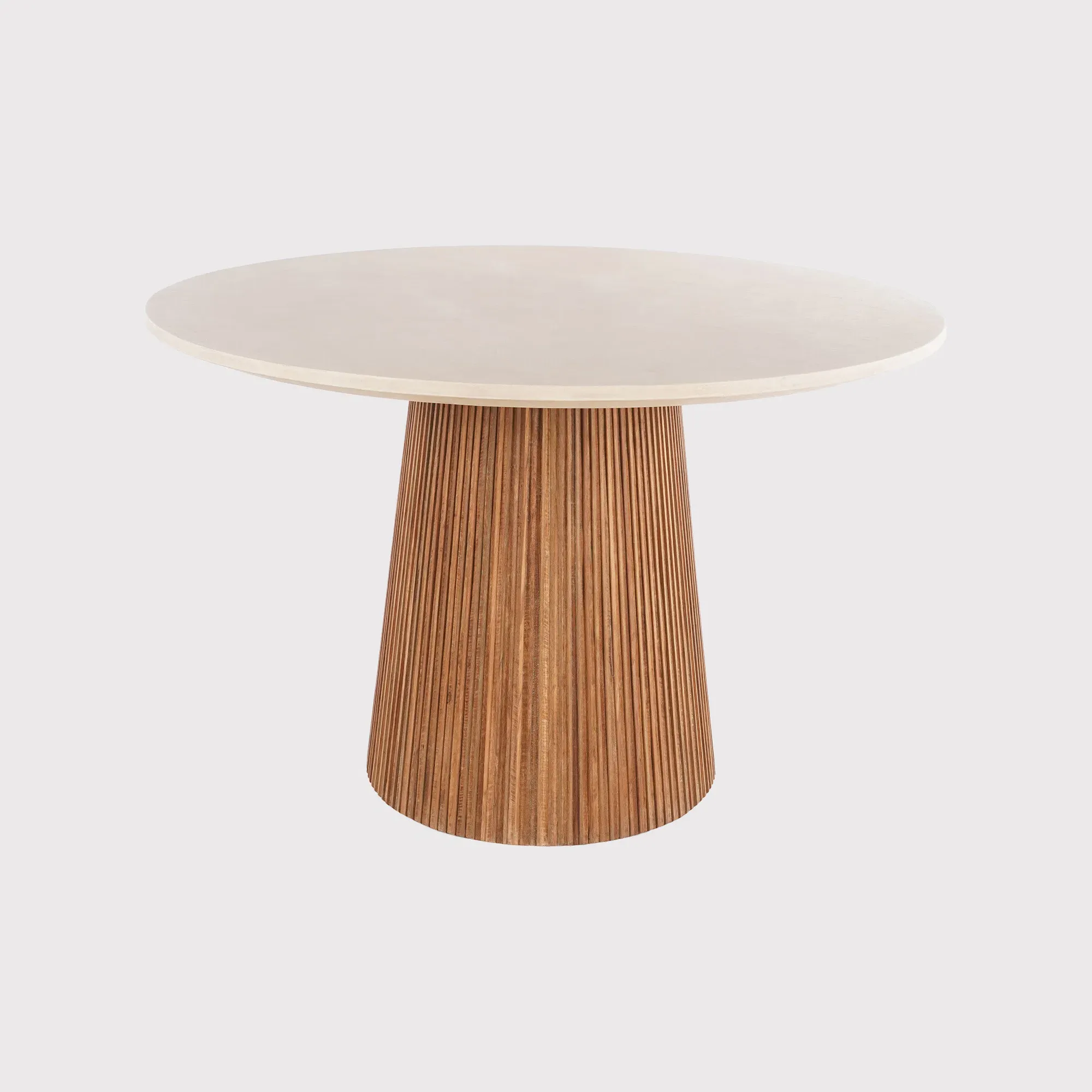 Jett Round Dining Table - Neutral, Wood