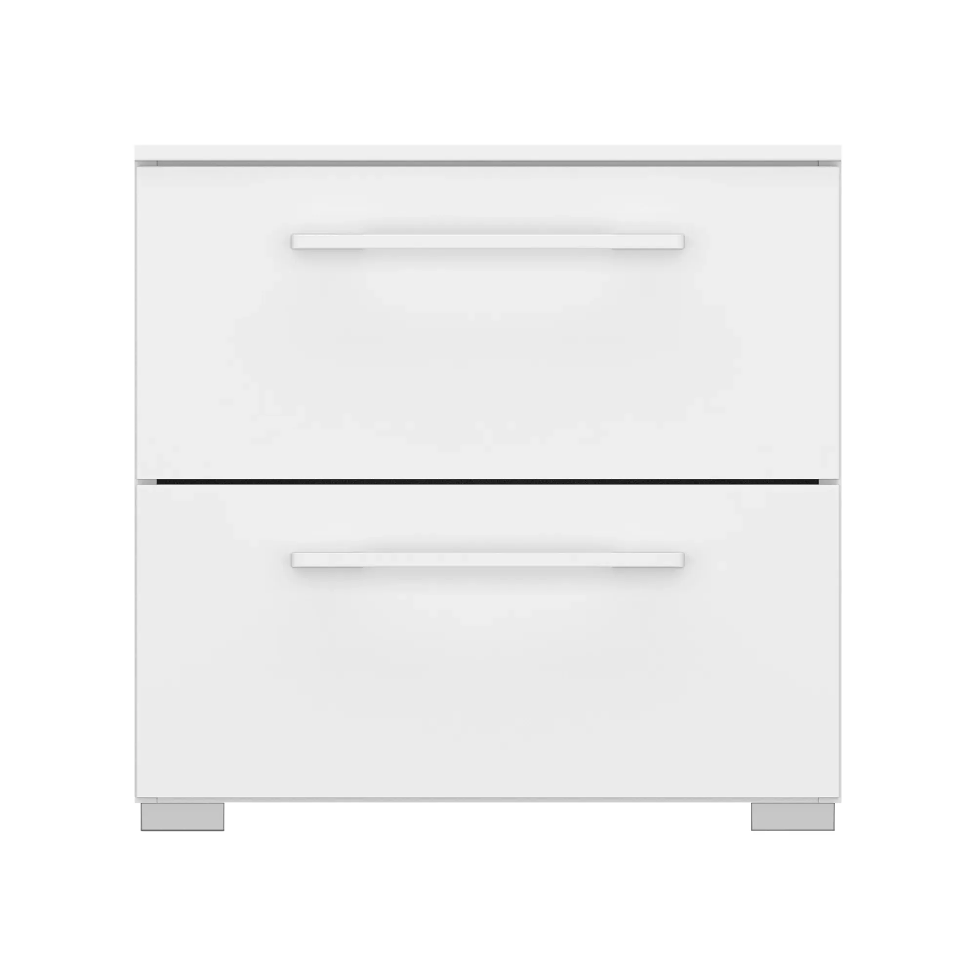 Kacey 2 Drawer Bedside Table - White, Wood