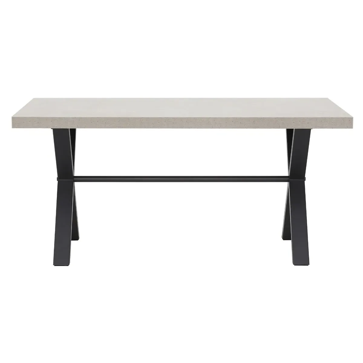 Kalmer Fixed Dining Table - Grey, Concrete Effect