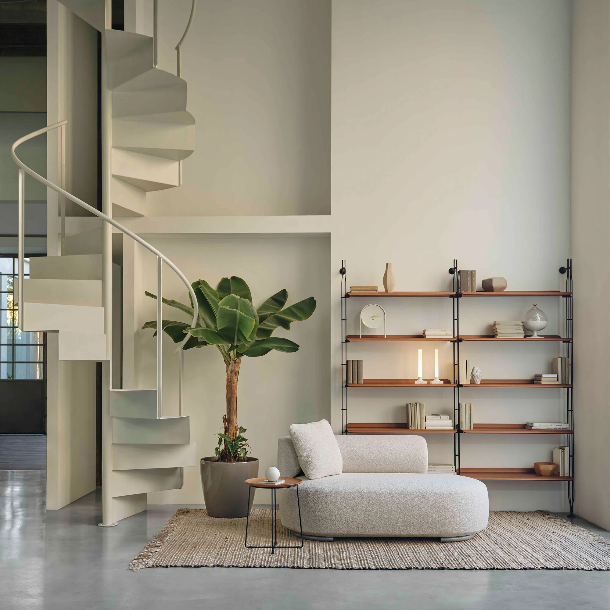 Kartell Adam Wood 10 Shelves Bookcase with 3 Struts - Brown