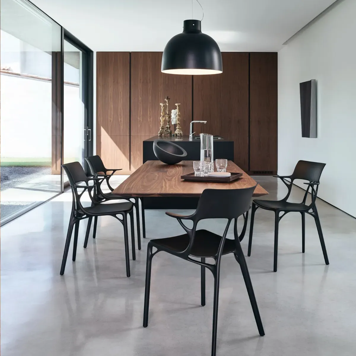 Kartell Ai Dining Chair - Black, Plastic