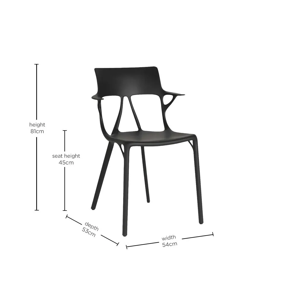 Kartell Ai Dining Chair - Black, Plastic