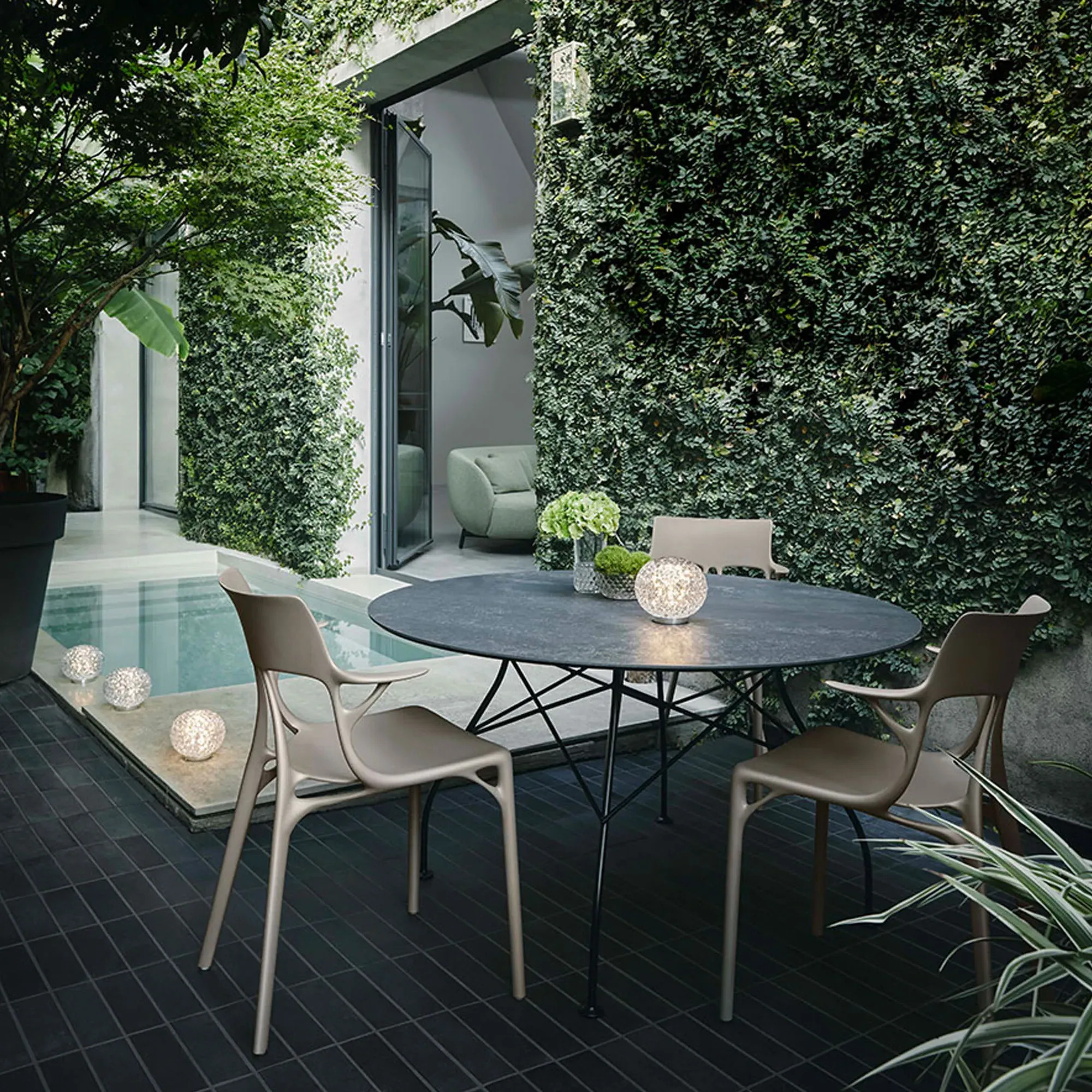 Kartell Ai Dining Chair - Silver, Plastic