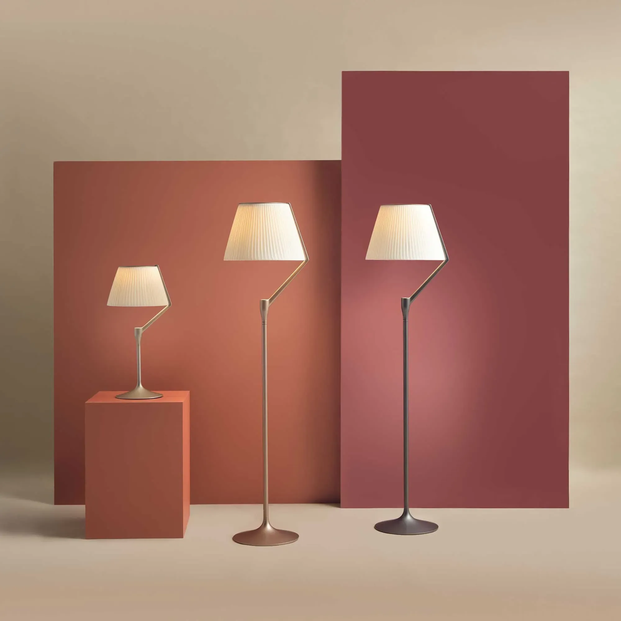 Kartell Angelo Stone Floor Lamp - Champagne