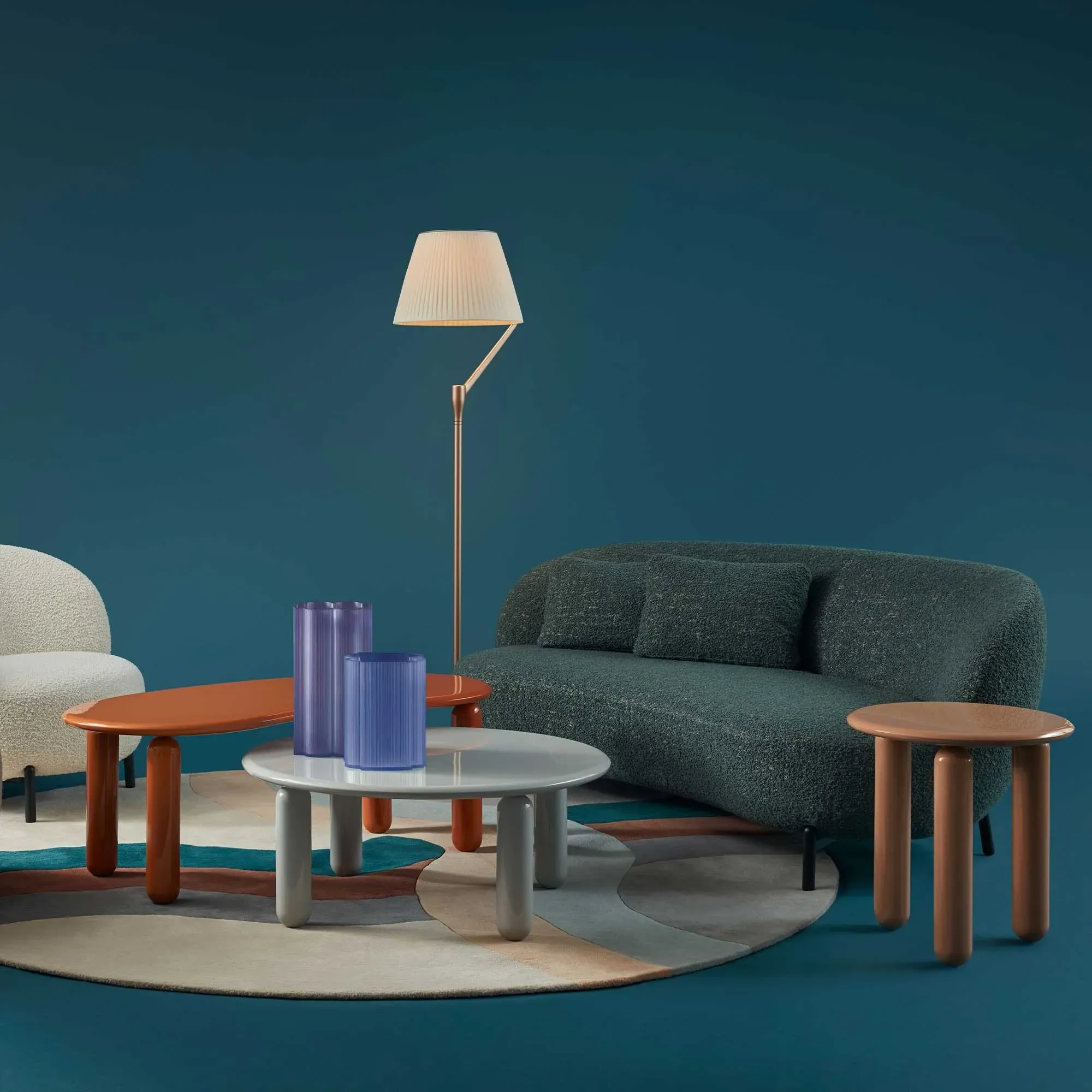 Kartell Angelo Stone Floor Lamp - Gold