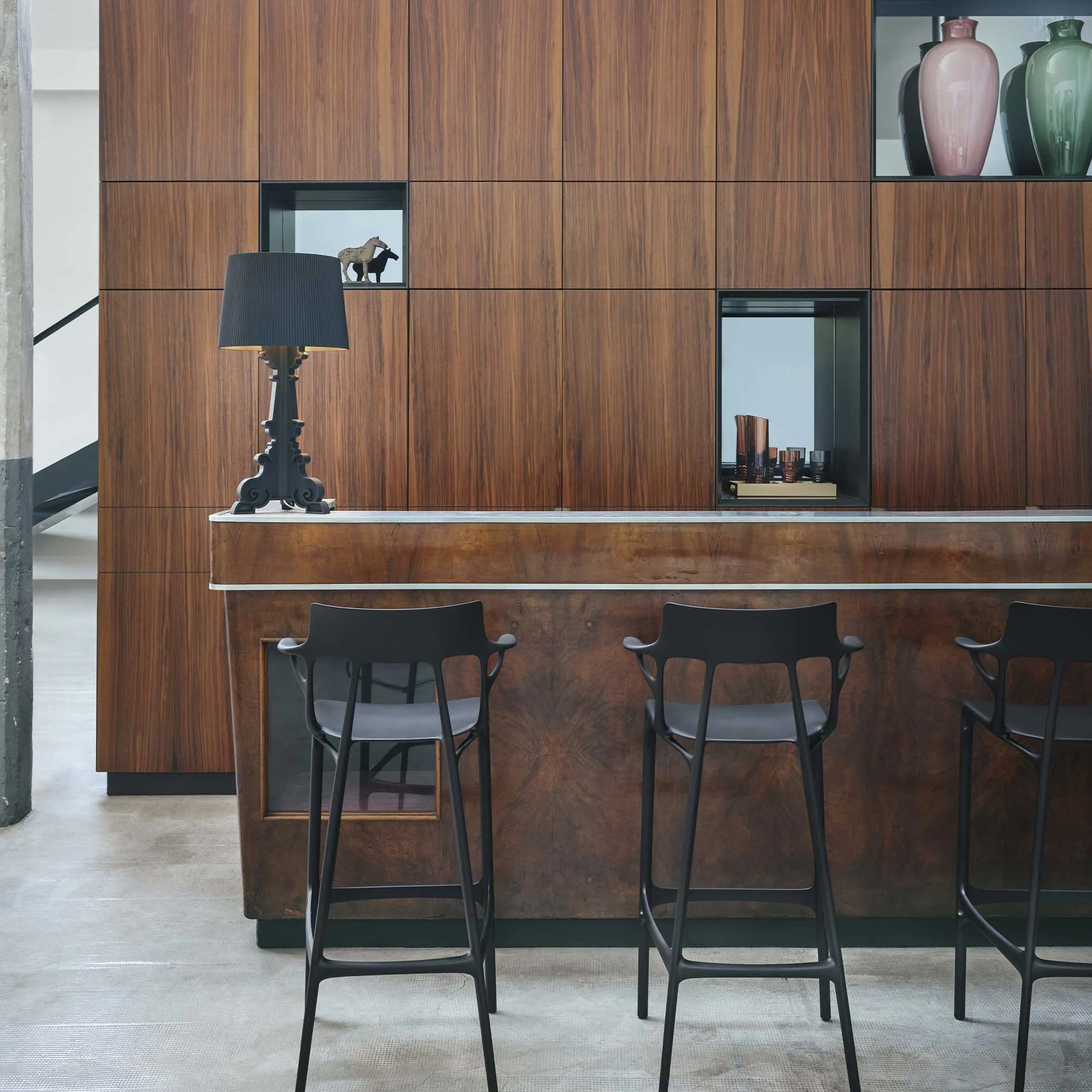 Kartell Bourgie Mat Table Lamp - Black