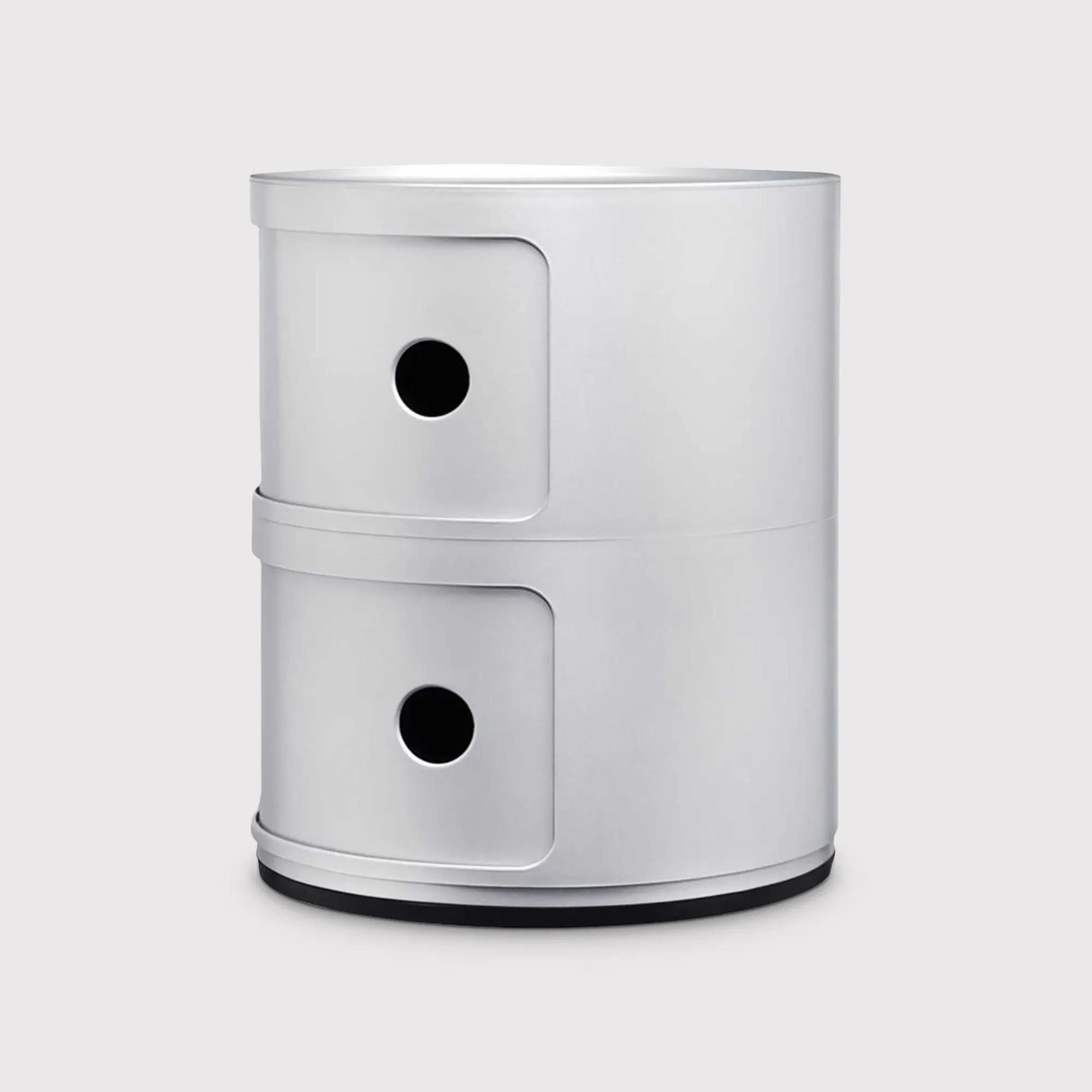 Kartell Componibili 2 Drawer Storage Unit - Silver, Plastic