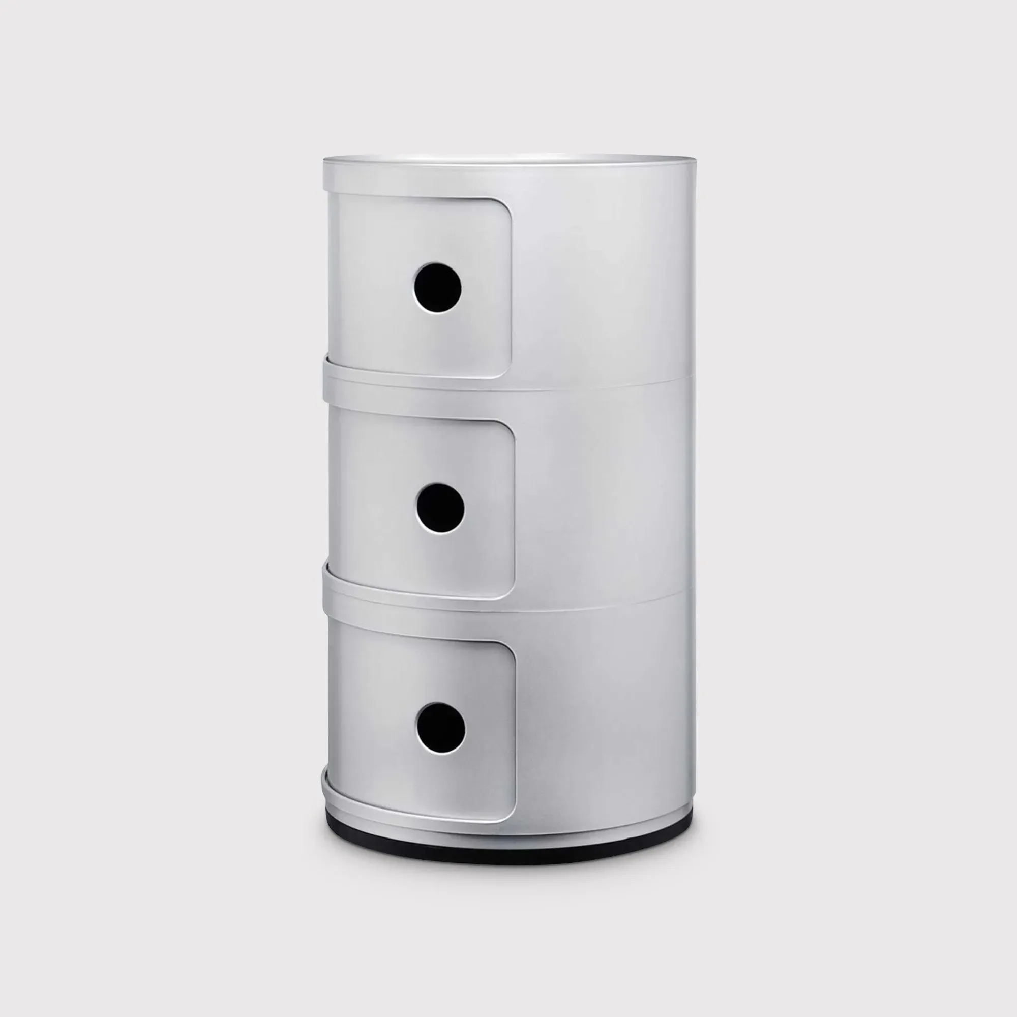 Kartell Componibili 3 Drawer Storage Unit - Silver, Plastic