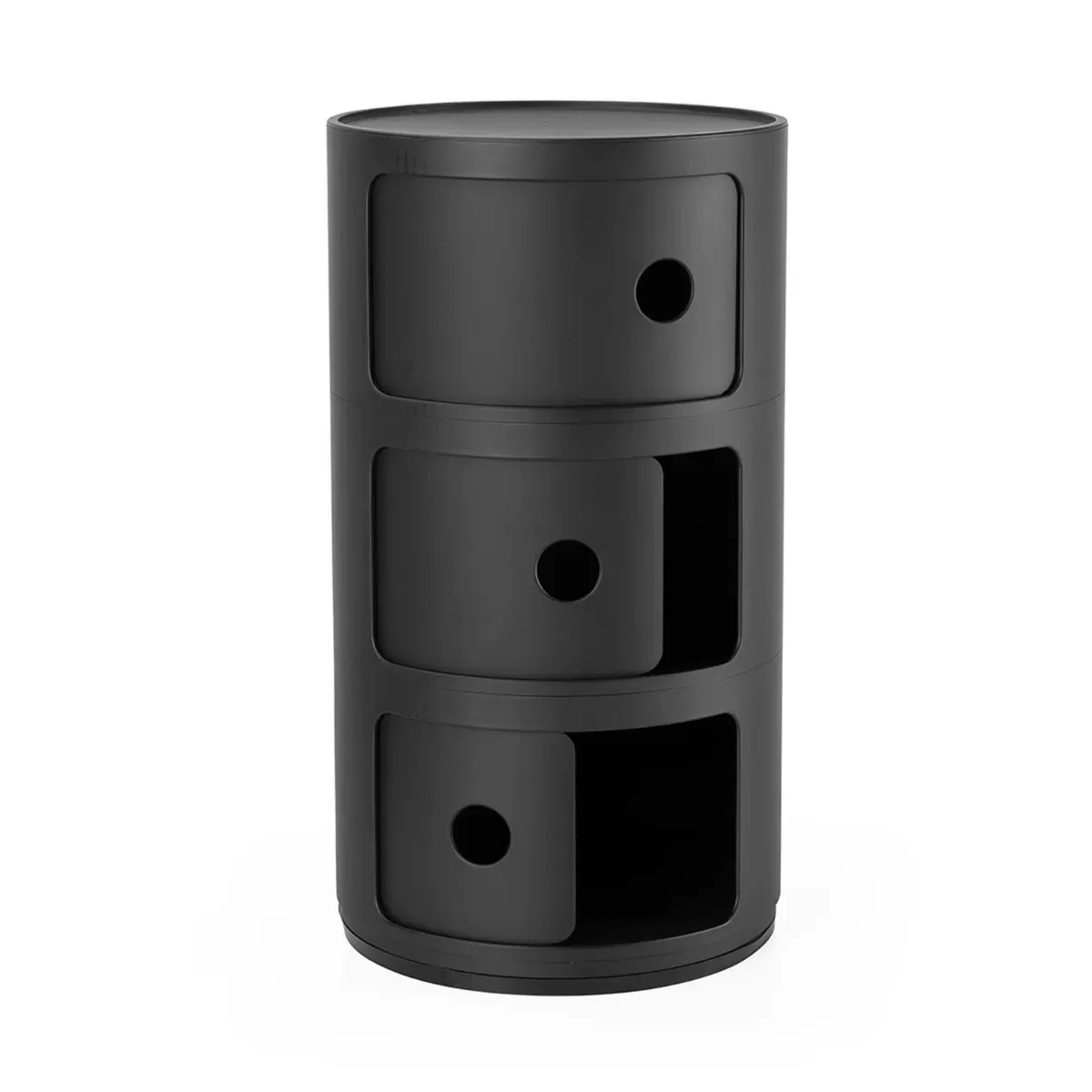 Kartell Componibili 3 Element Storage Unit - Black, Plastic