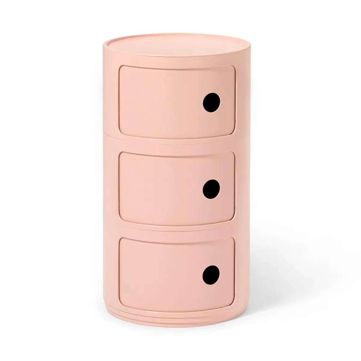 Kartell Componibili Bio 3 Drawer Storage Unit - Pink, Plastic