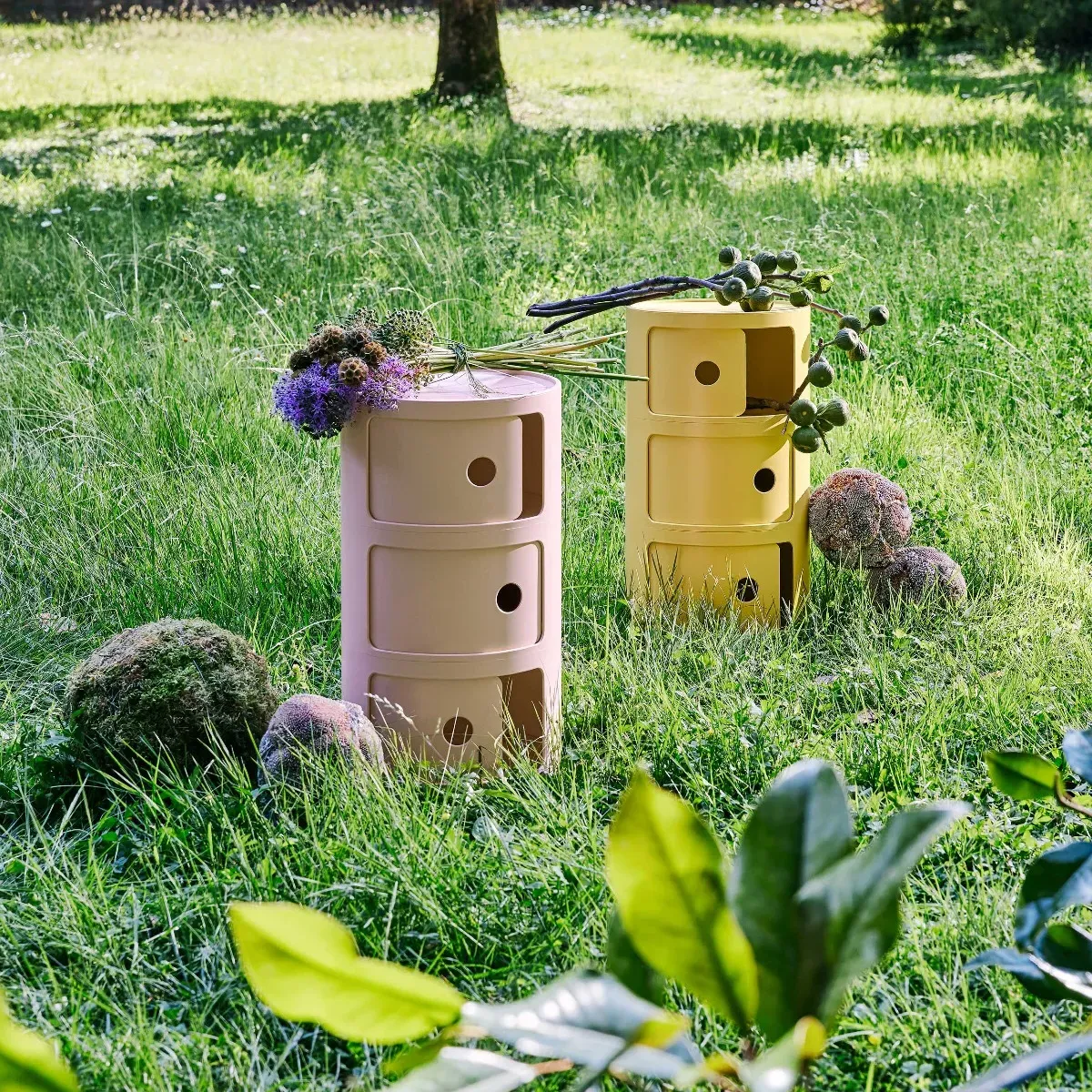 Kartell Componibili Bio 3 Drawer Storage Unit - Yellow, Plastic