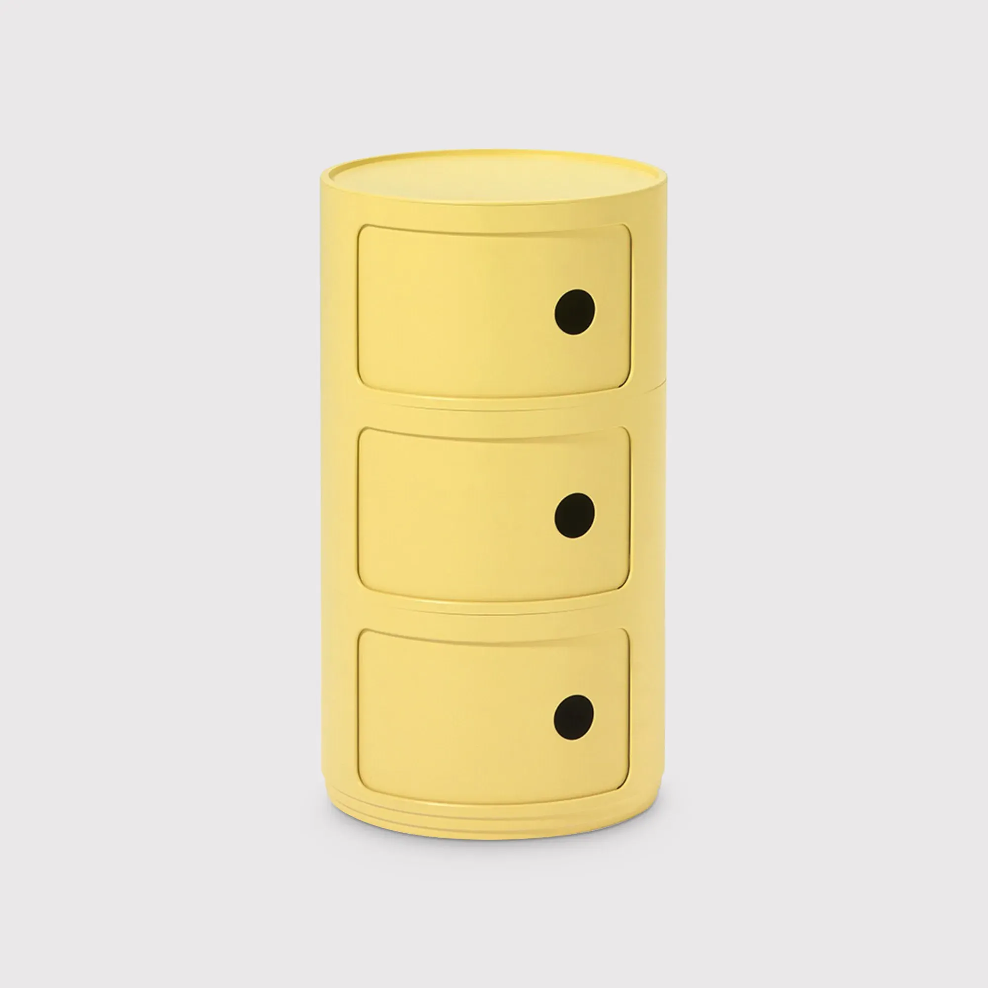 Kartell Componibili Bio 3 Drawer Storage Unit - Yellow, Plastic