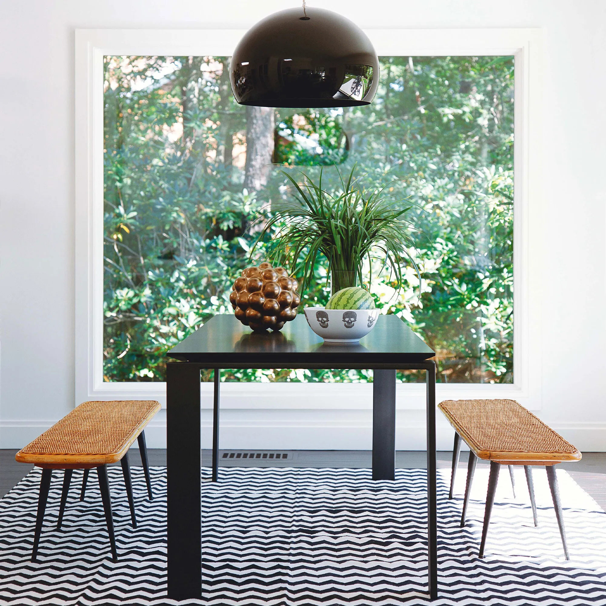 Kartell Four Dining Table - Black, Metal