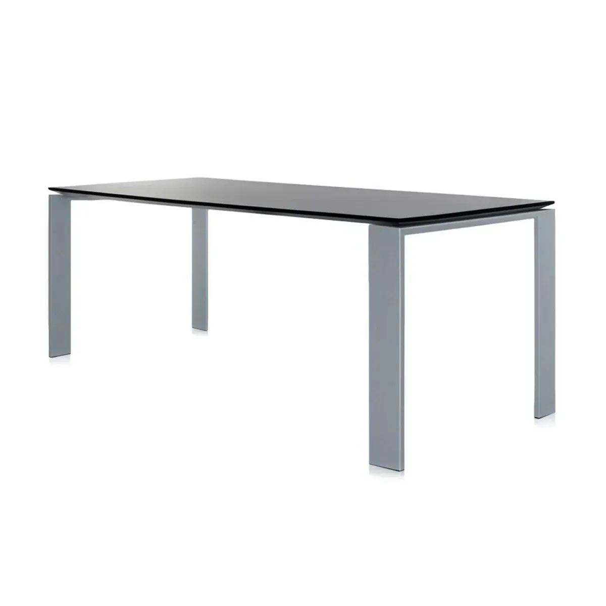 Kartell Four Dining Table - Black, Metal